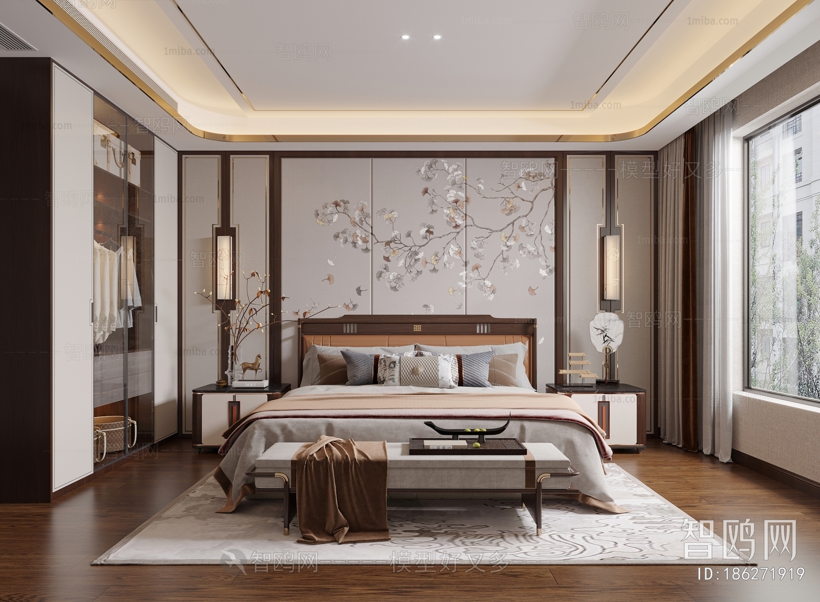 New Chinese Style Bedroom