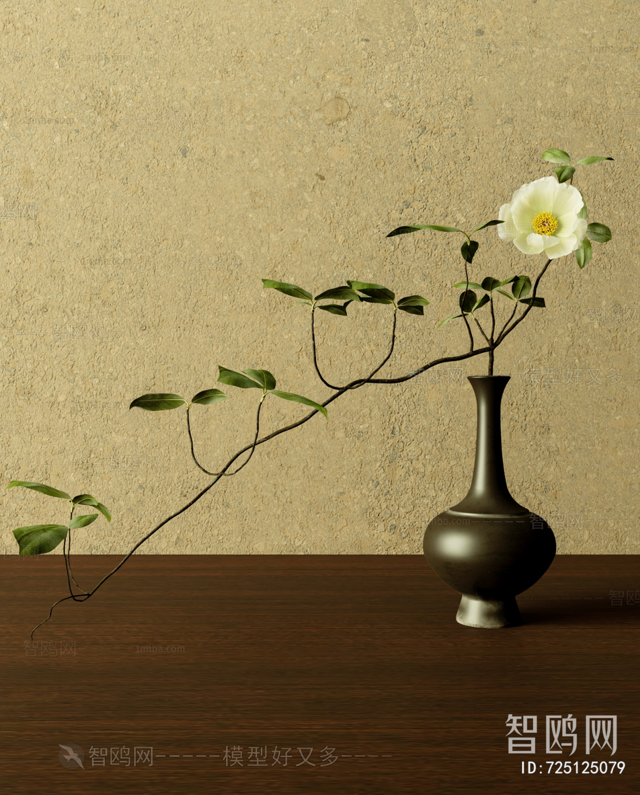 新中式白色牡丹花艺