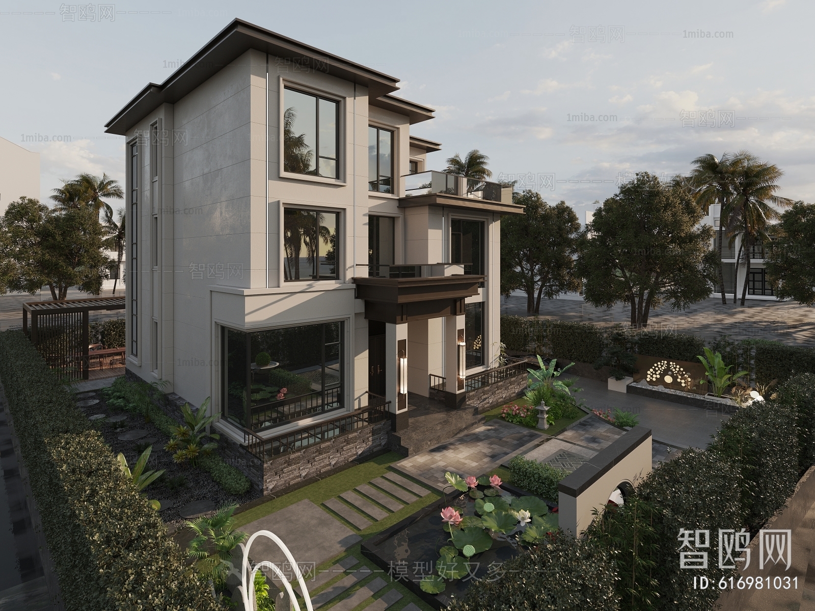 New Chinese Style Villa Appearance