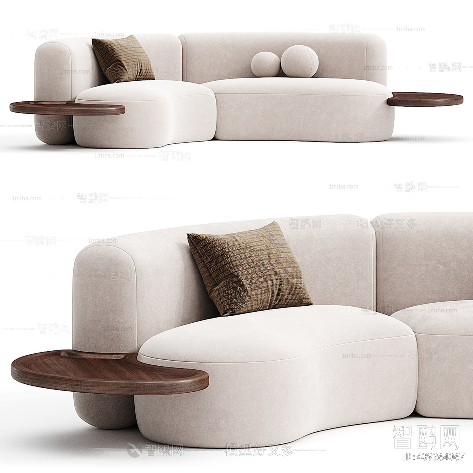 Wabi-sabi Style Multi Person Sofa