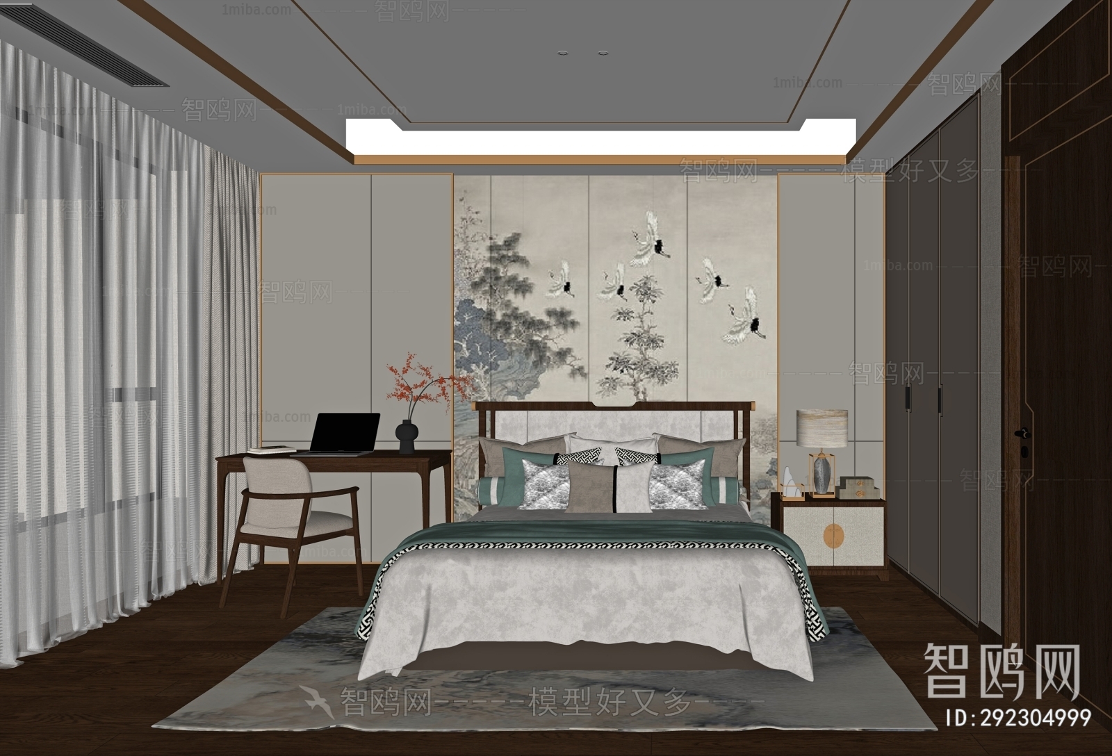 New Chinese Style Bedroom