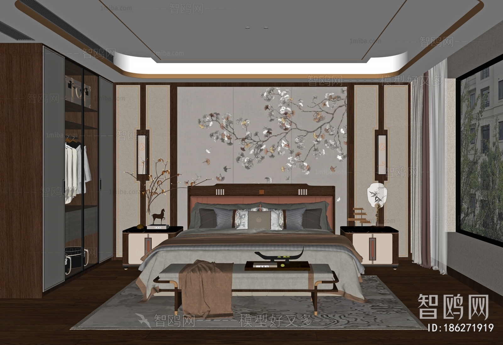 New Chinese Style Bedroom