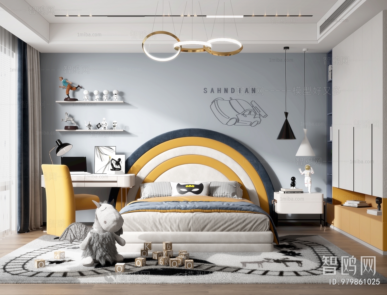 Modern Boy's Room And Son's Room