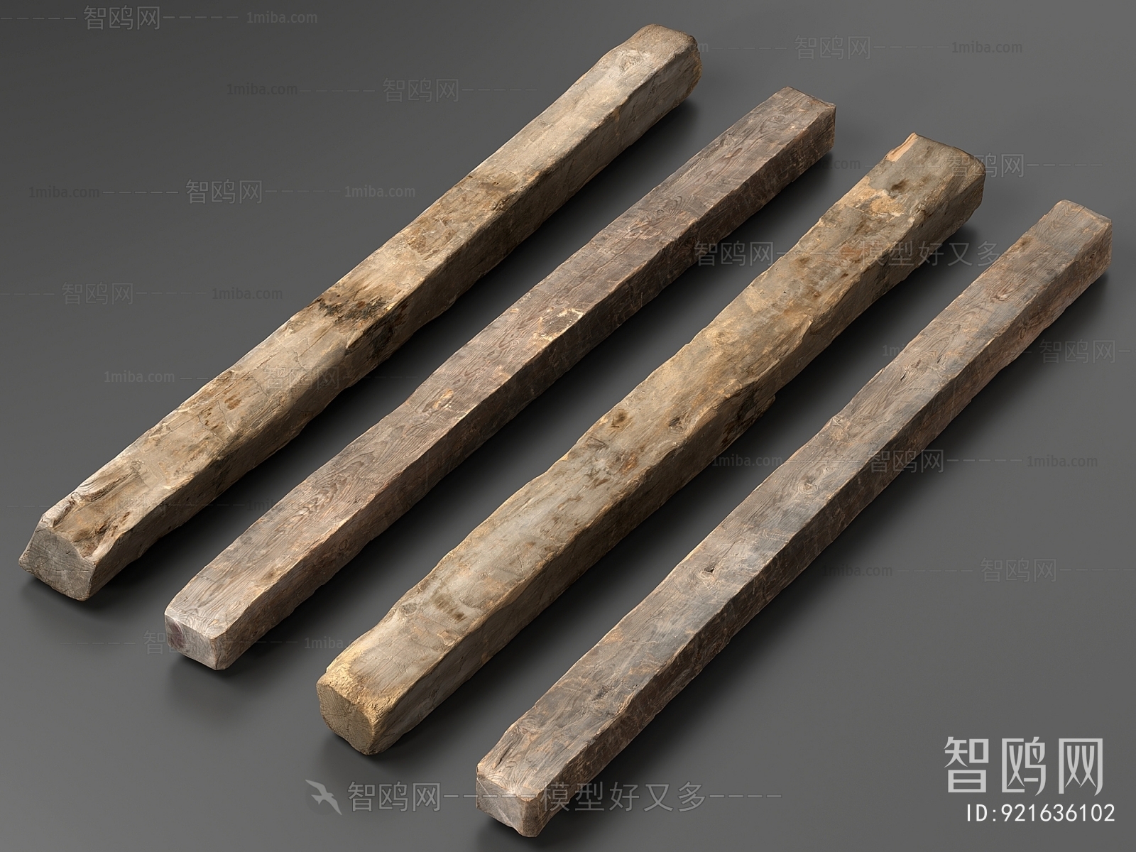现代木头 木梁  柱子