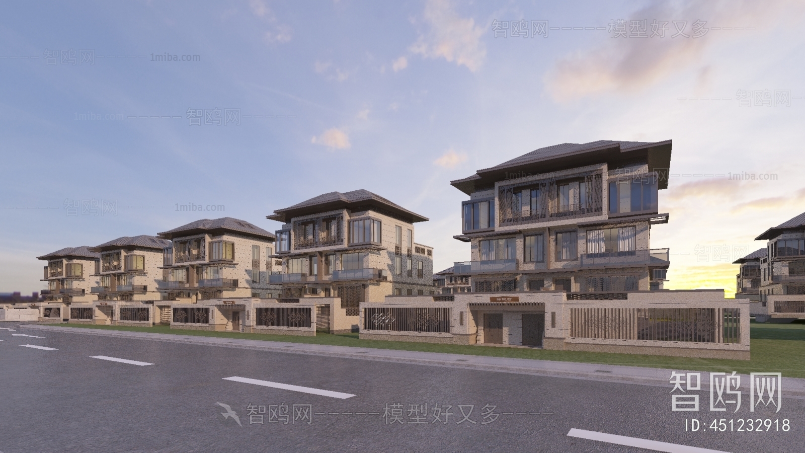 New Chinese Style Villa Appearance