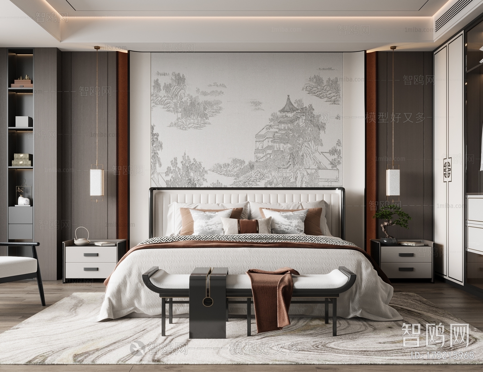 New Chinese Style Bedroom