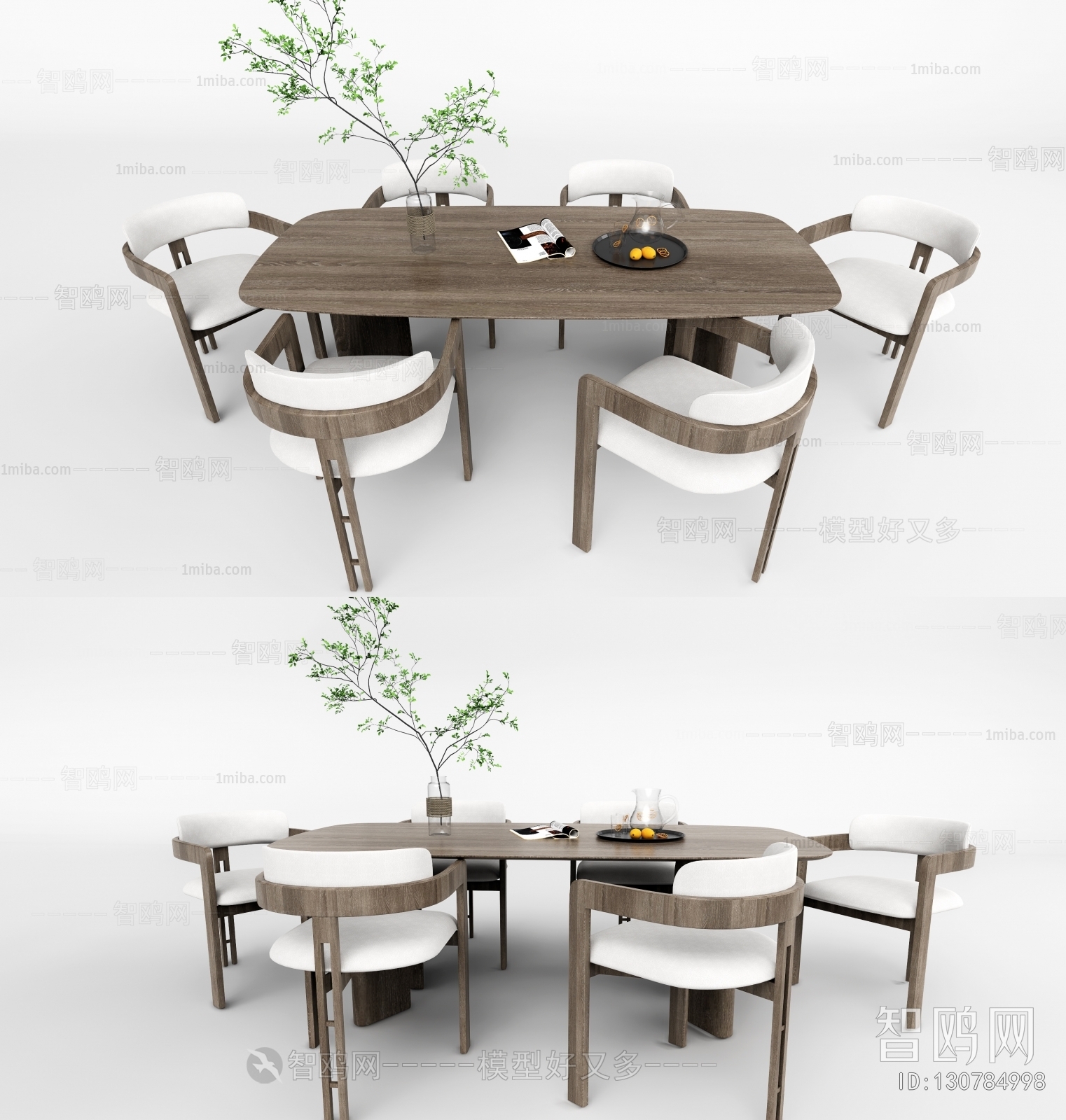 Wabi-sabi Style Dining Table And Chairs