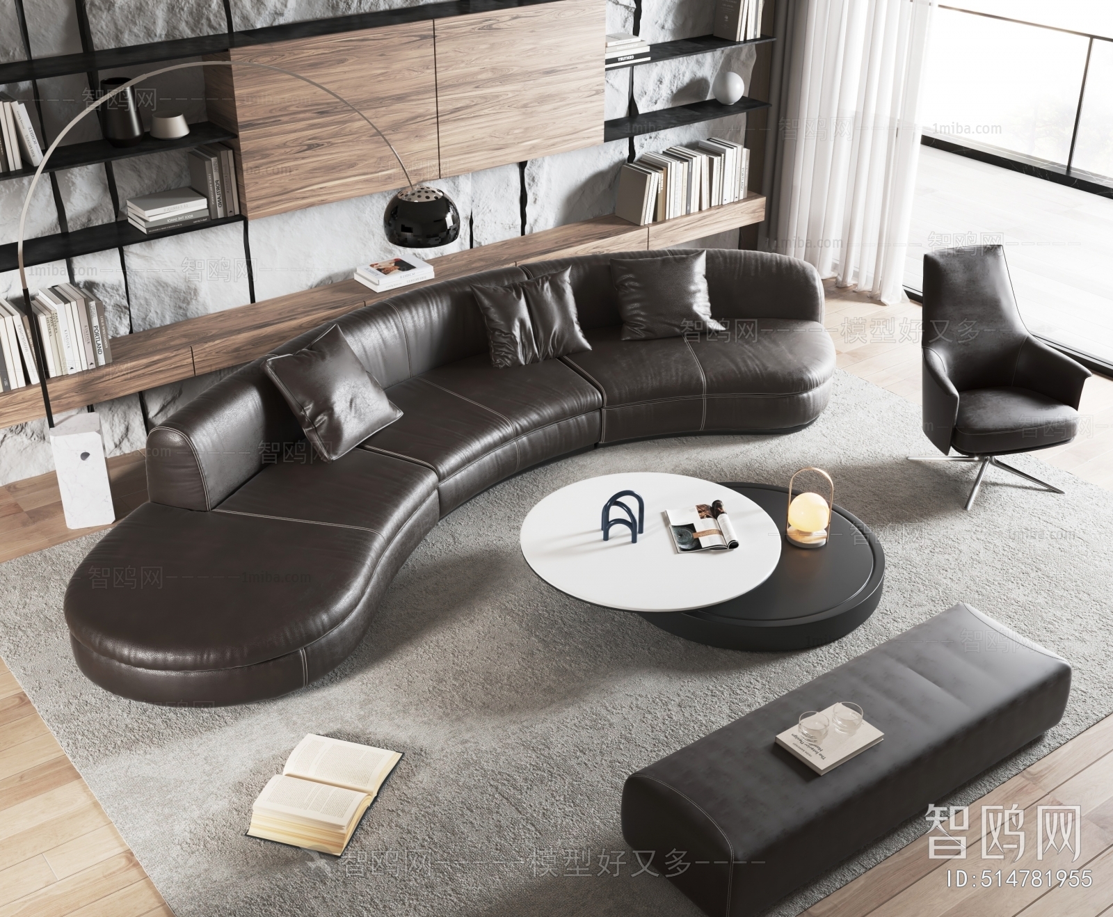 Minotti 现代沙发茶几组合