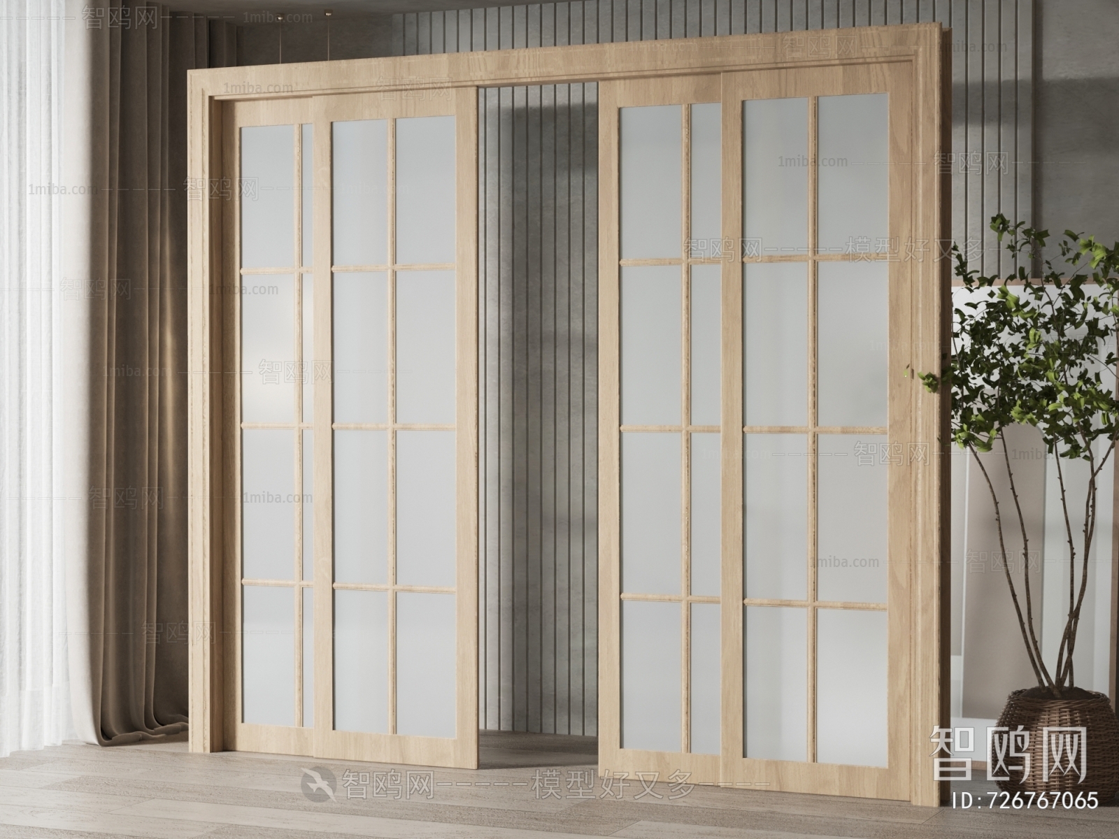 New Chinese Style Sliding Door