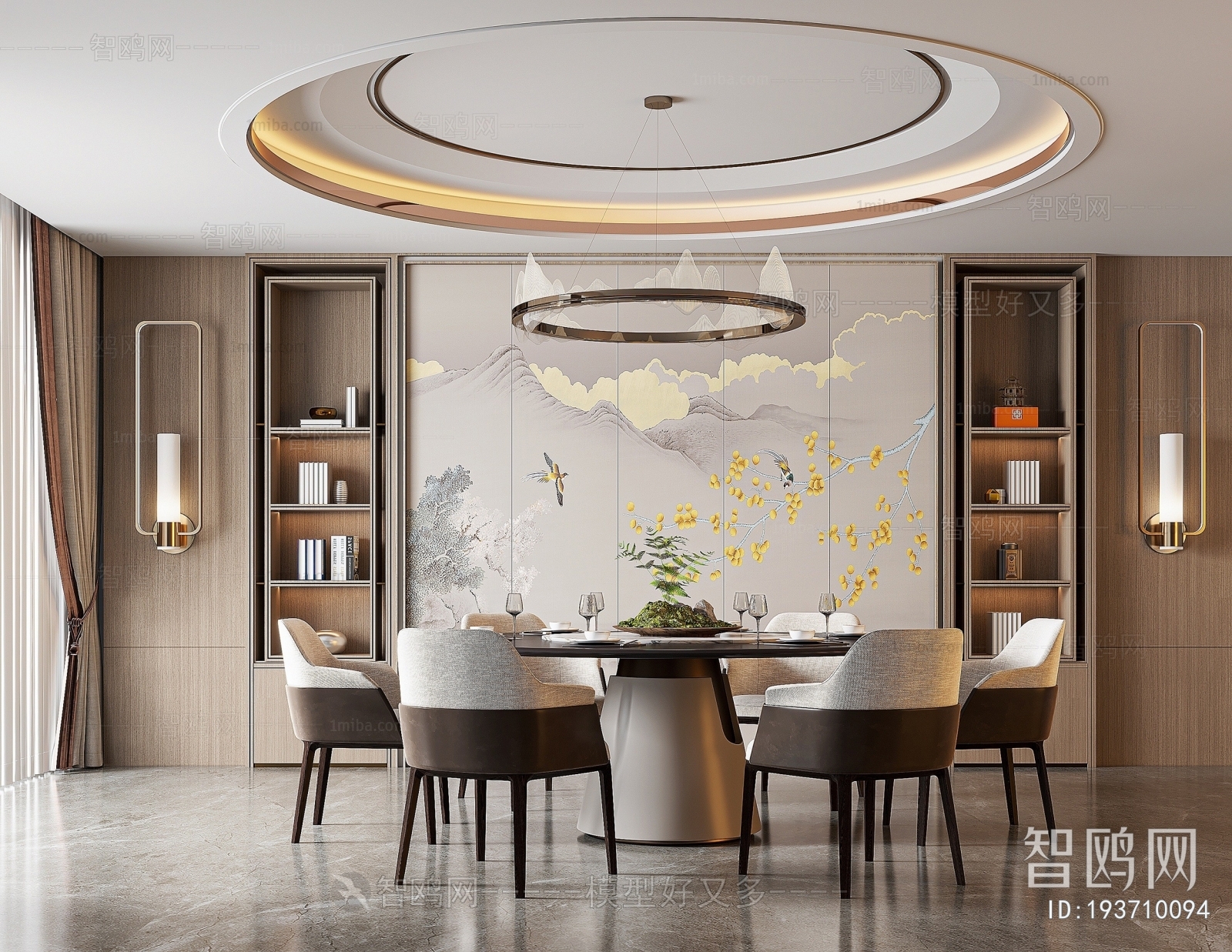 New Chinese Style Dining Room