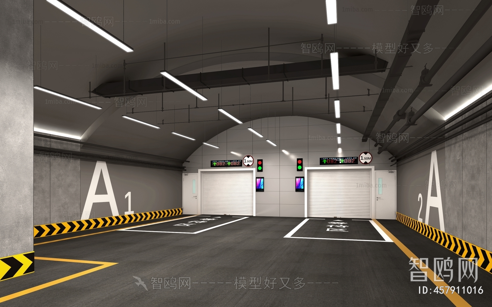 Modern Underground Parking Lot