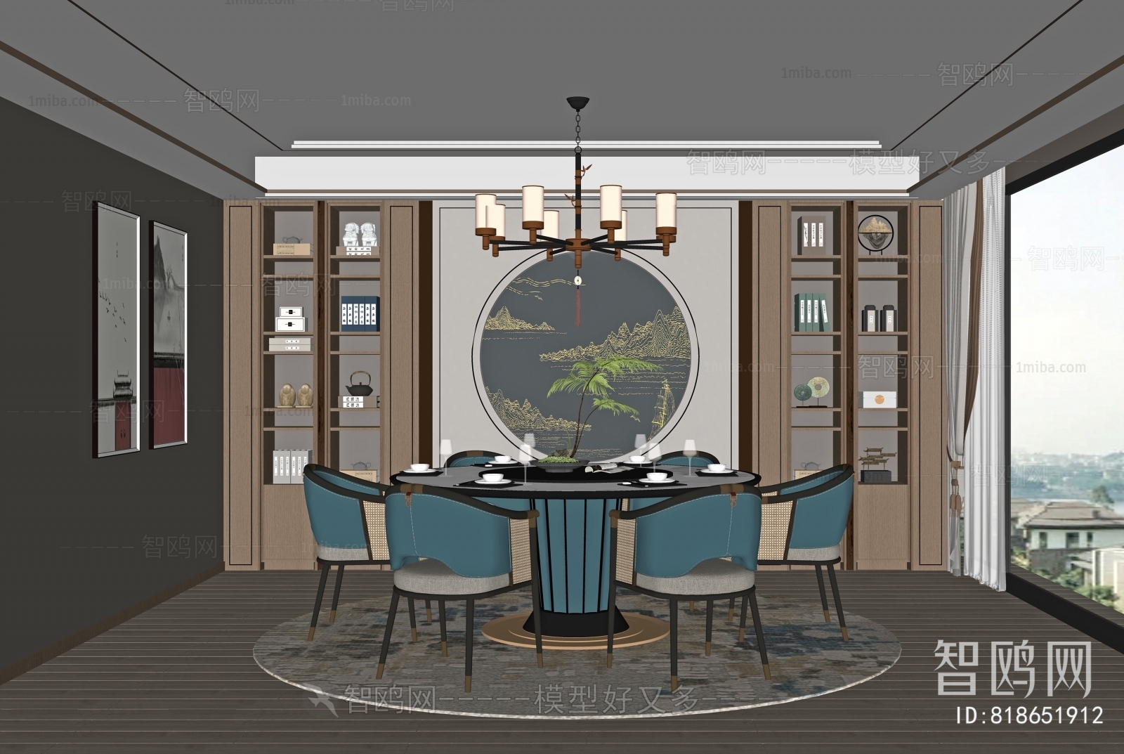 New Chinese Style Dining Room