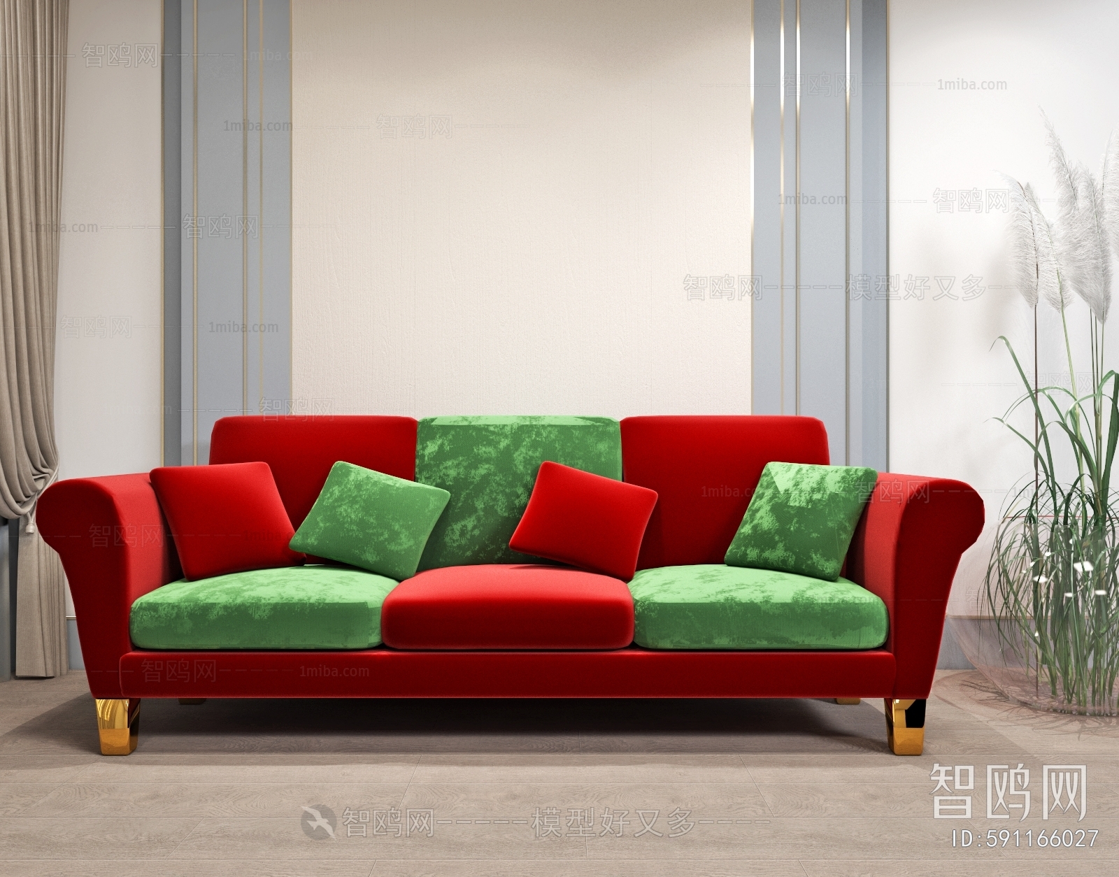 Modern Three-seat Sofa