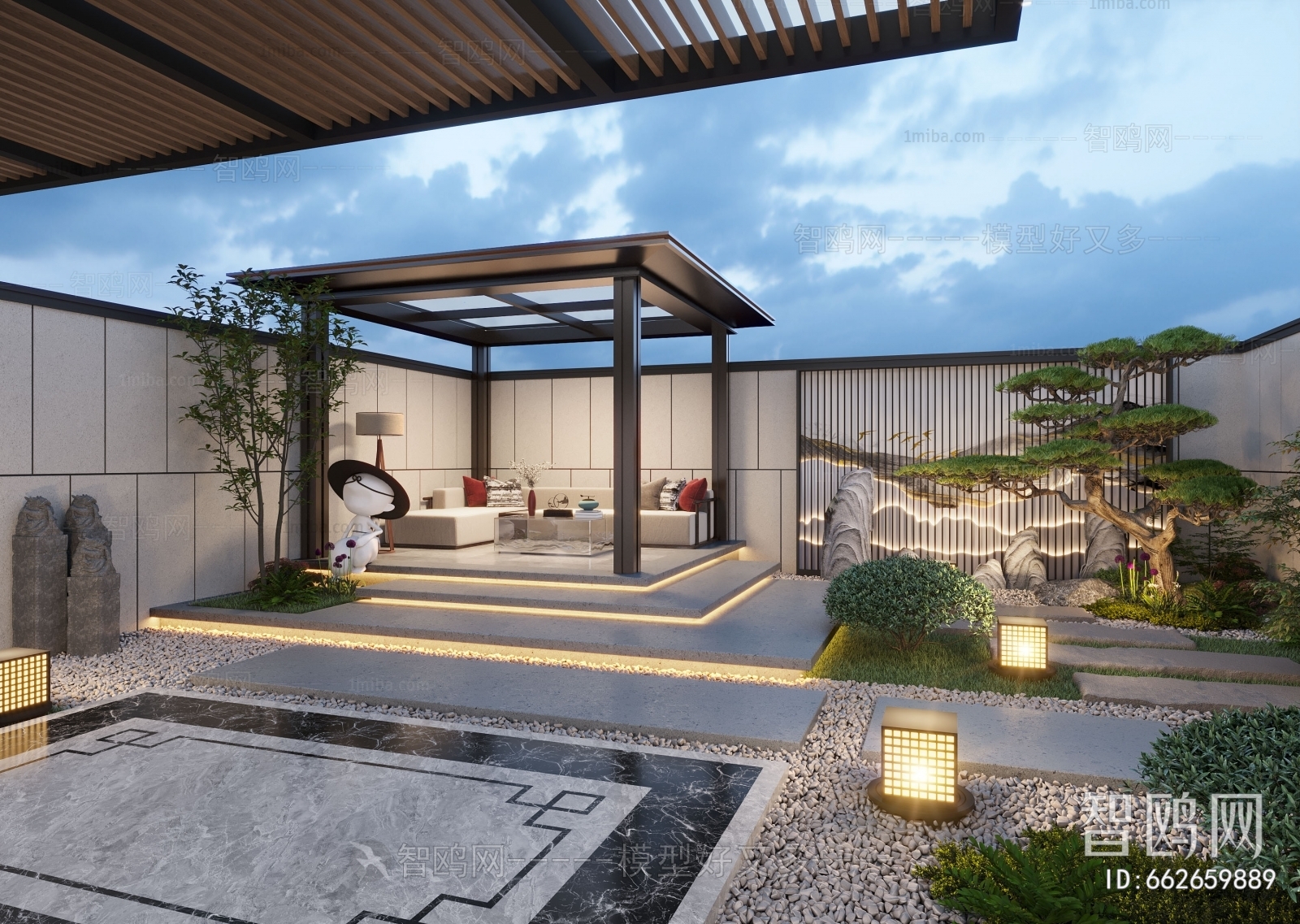 New Chinese Style Courtyard/landscape