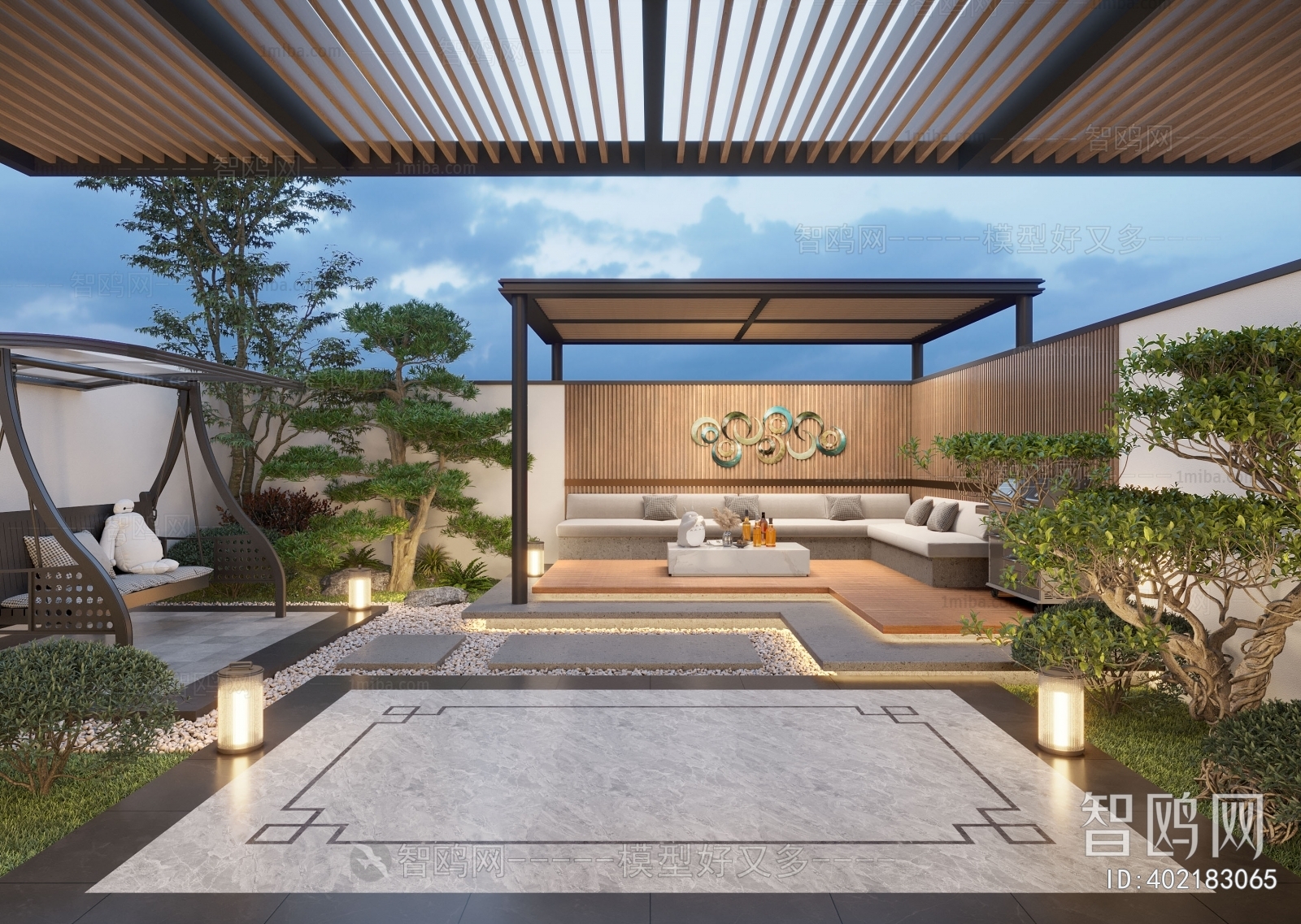 Modern Courtyard/landscape