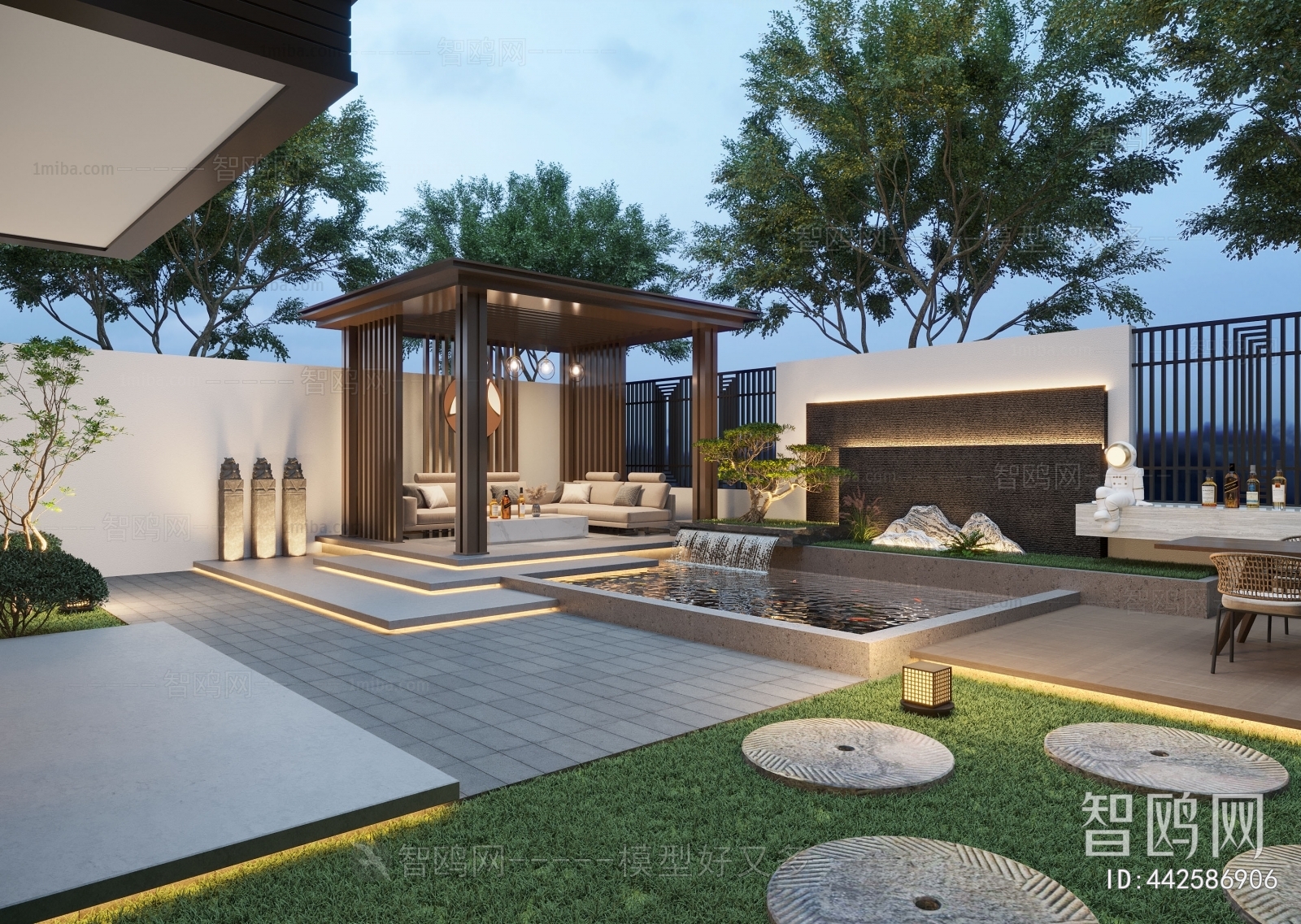 New Chinese Style Courtyard/landscape