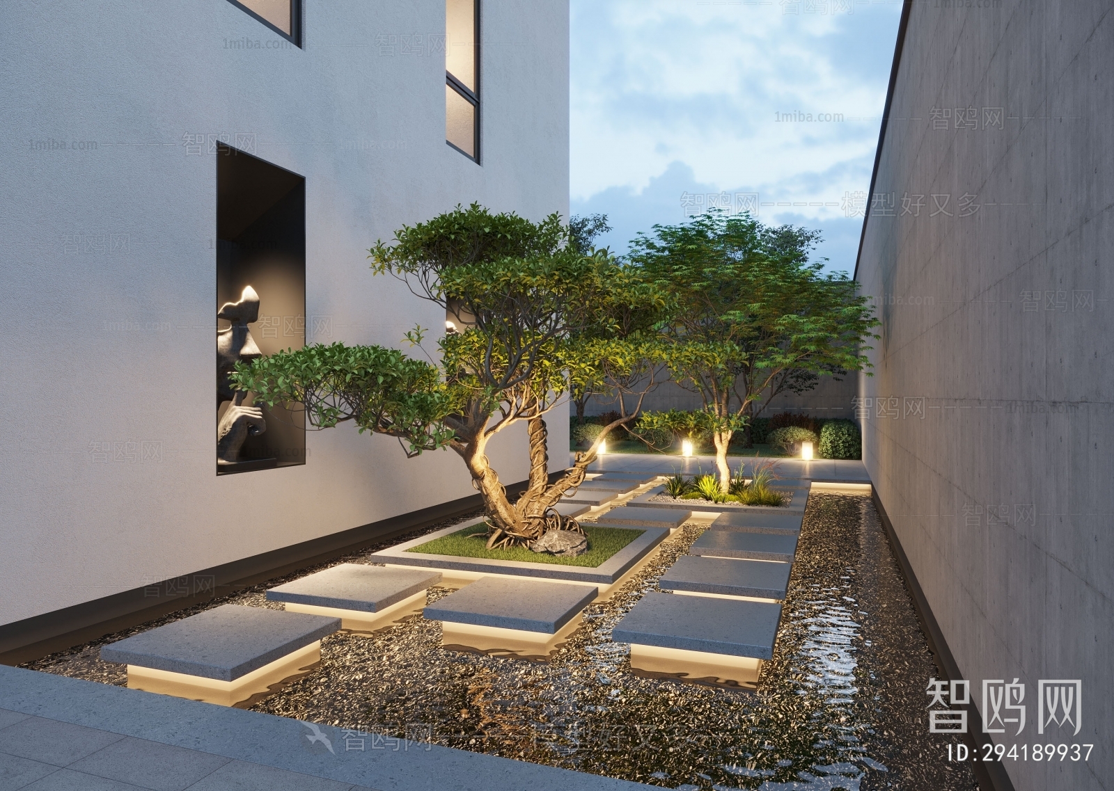 Modern Courtyard/landscape