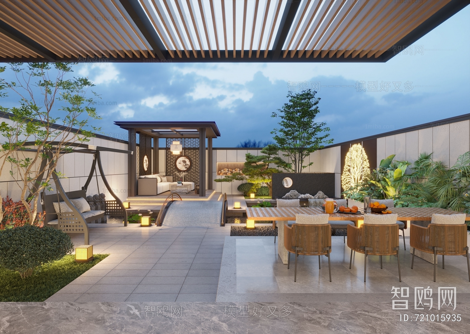 New Chinese Style Courtyard/landscape