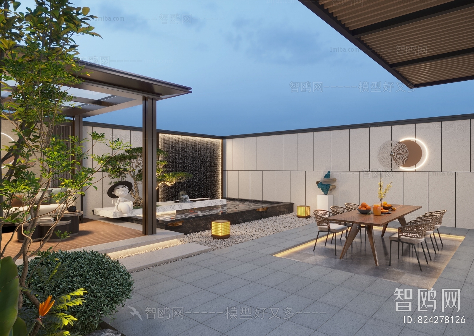 New Chinese Style Courtyard/landscape