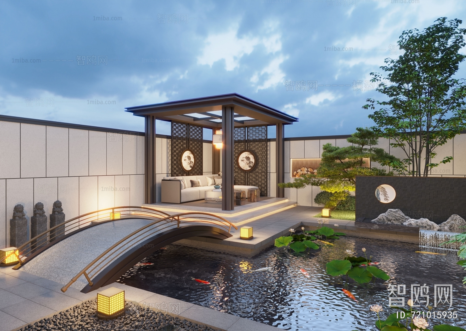 New Chinese Style Courtyard/landscape