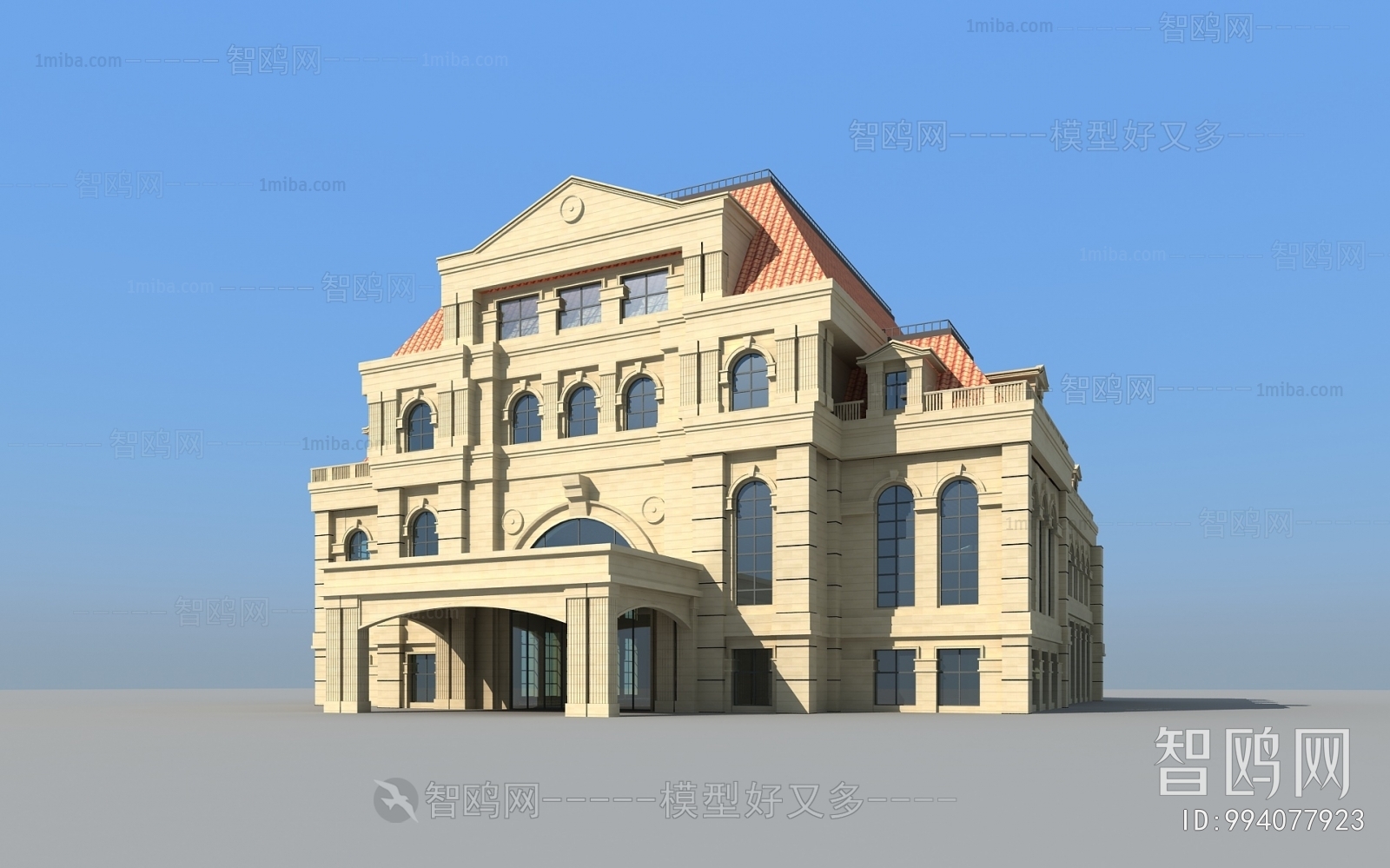 Simple European Style Building Appearance