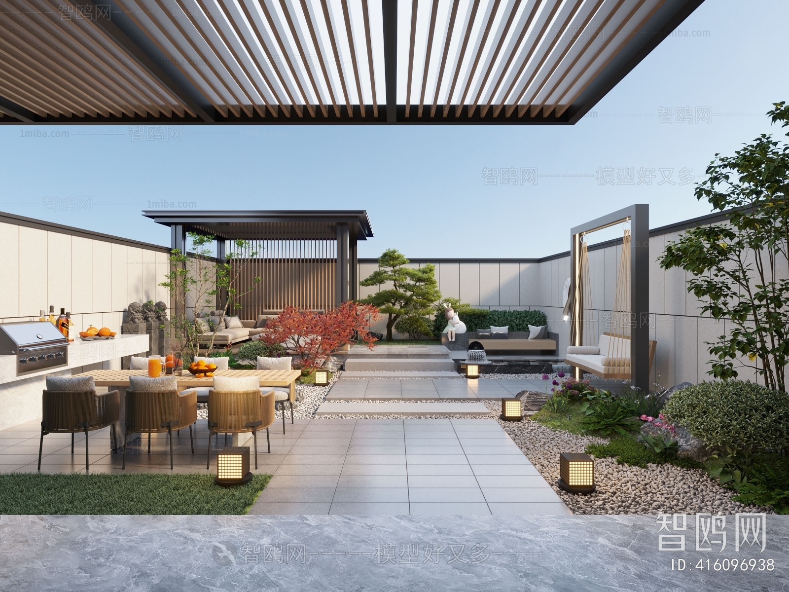 Modern Courtyard/landscape