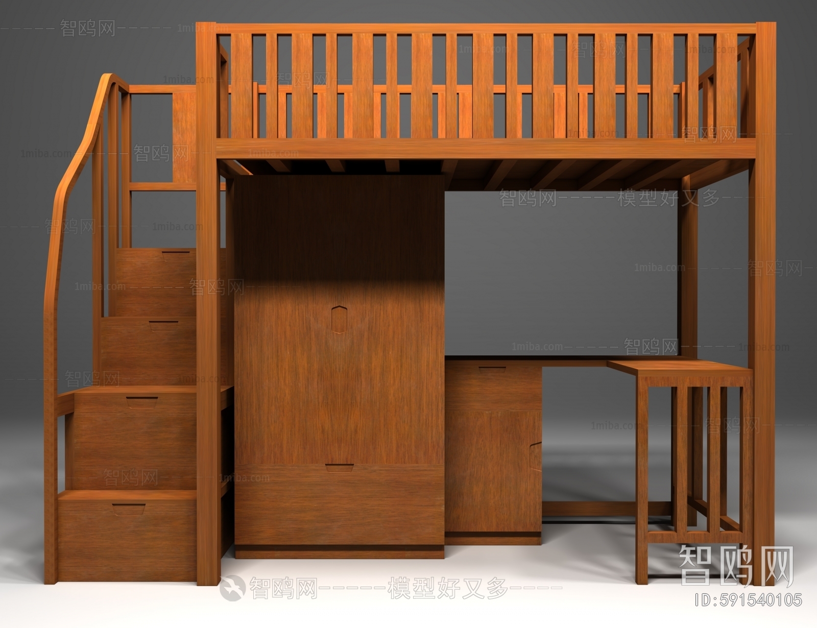New Chinese Style Bunk Bed