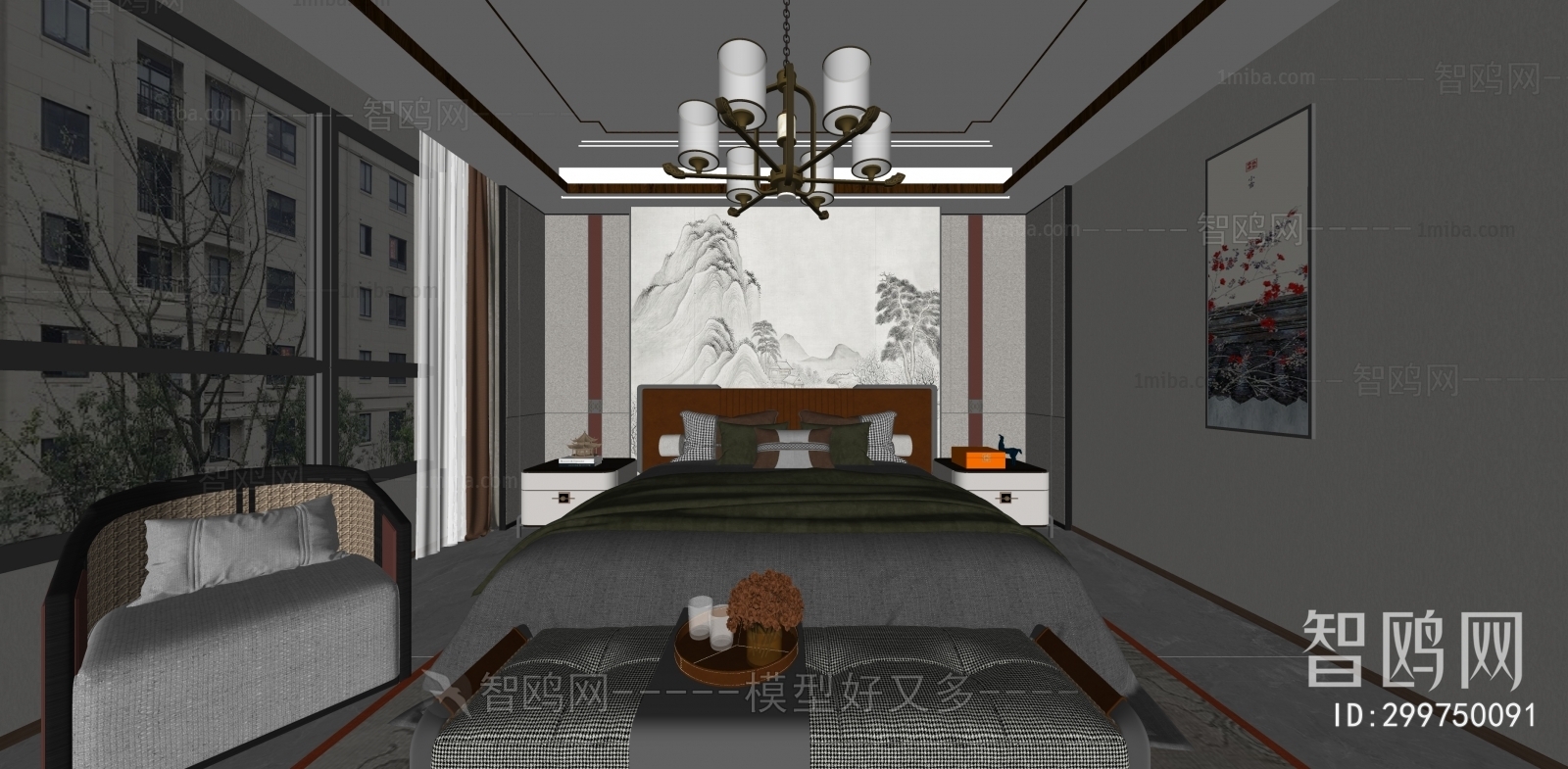 New Chinese Style Bedroom