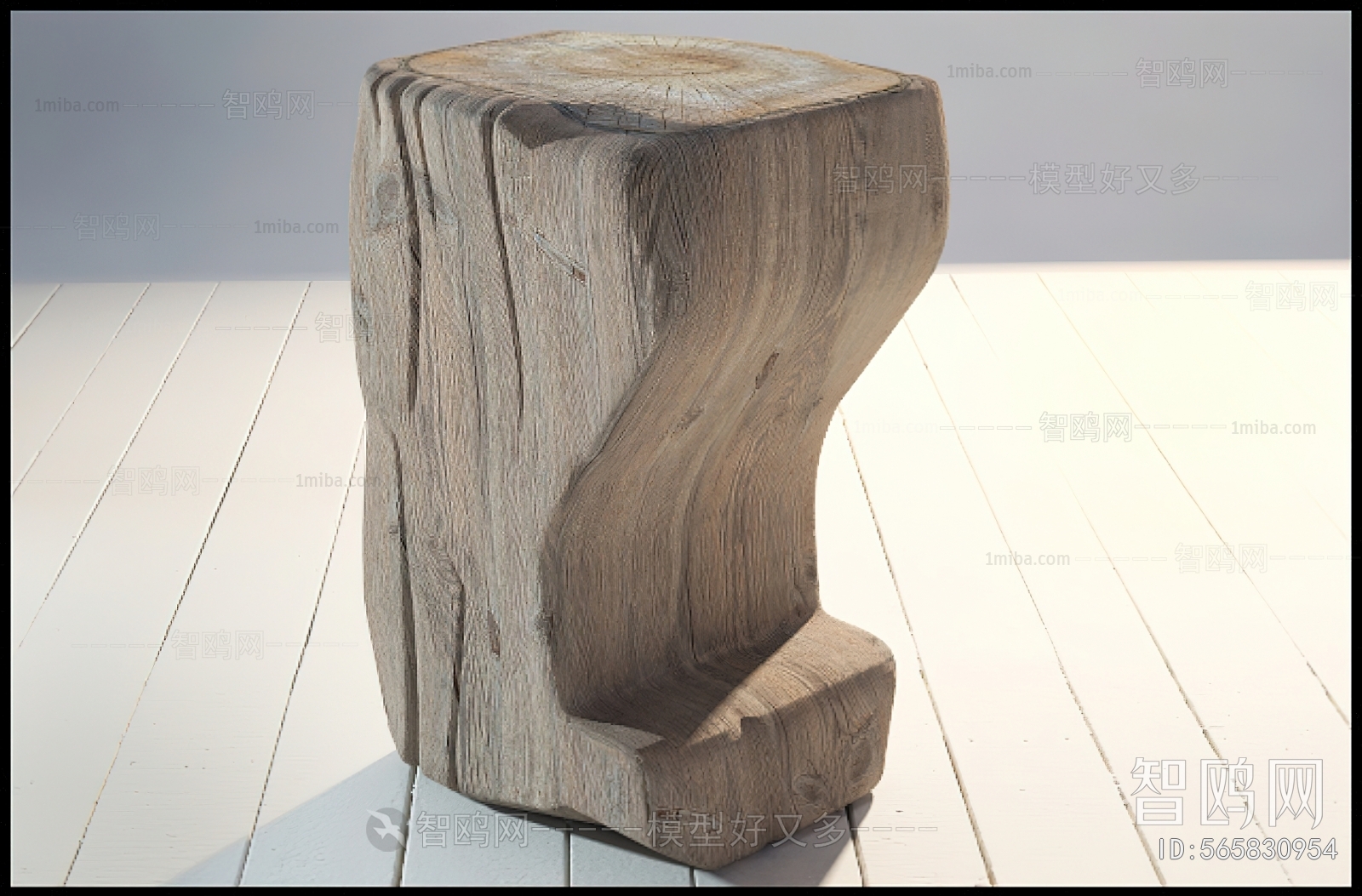 现代原木矮凳