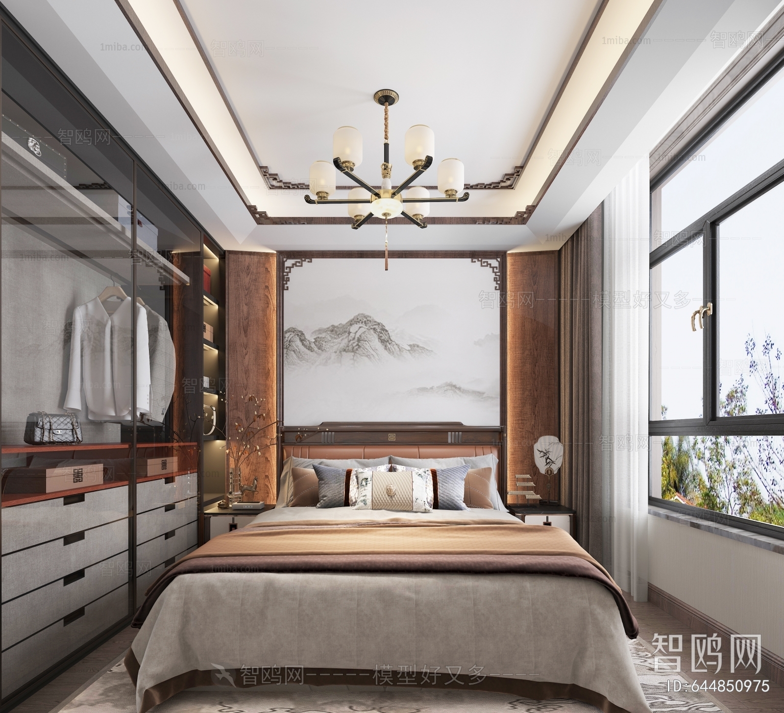 New Chinese Style Bedroom