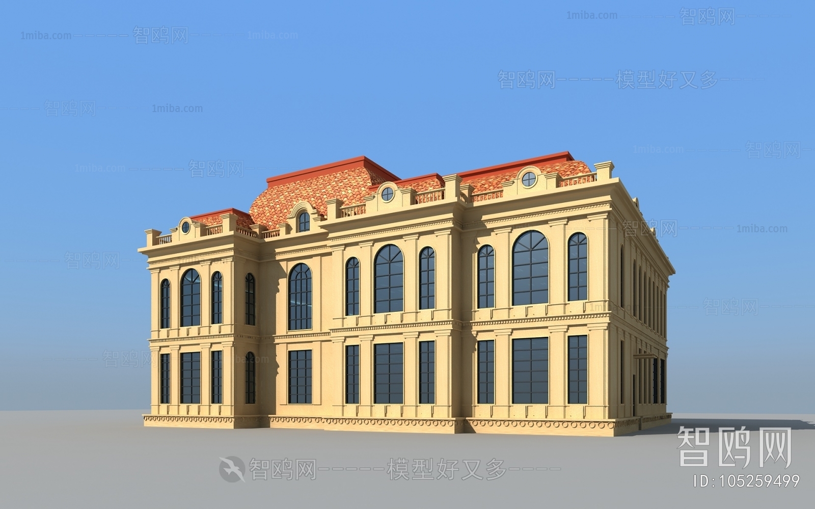 Simple European Style Building Appearance