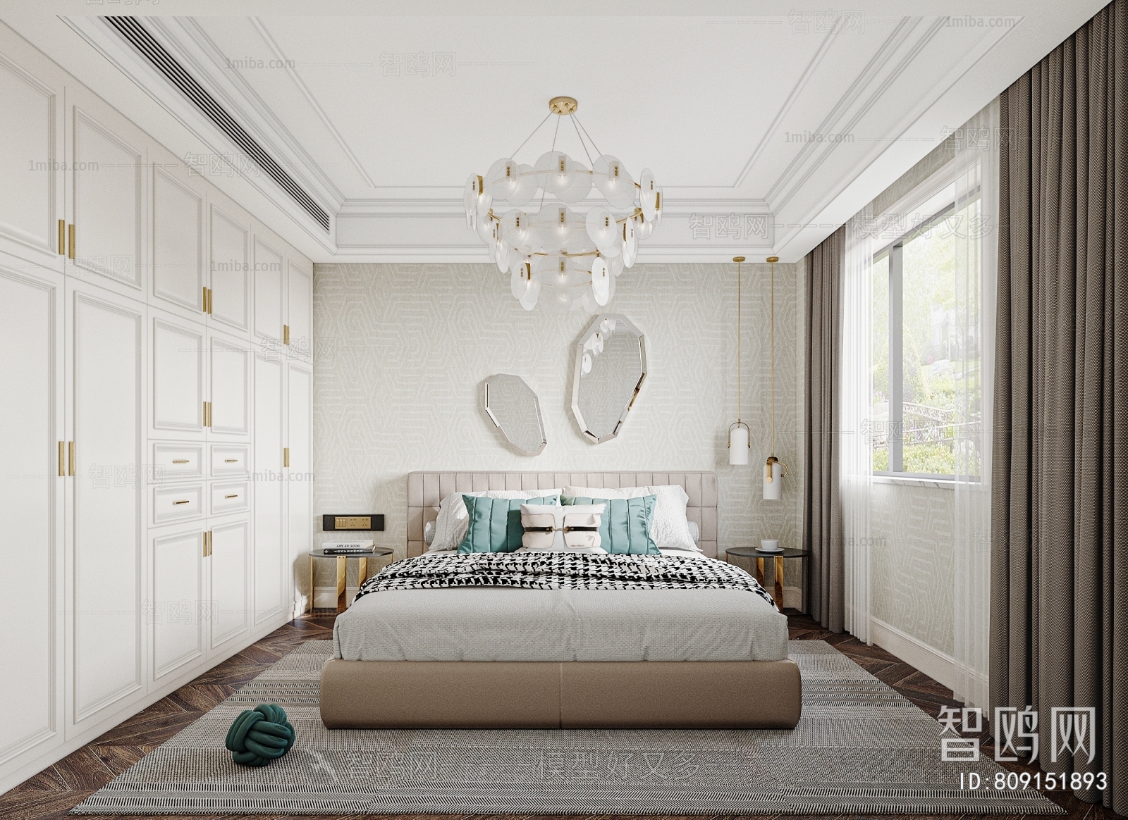 Simple European Style Bedroom