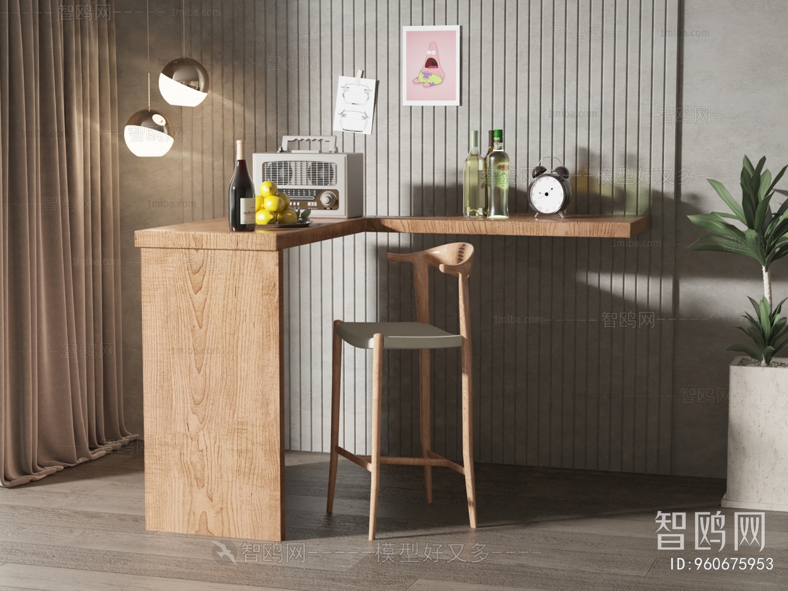 Nordic Style Counter Bar