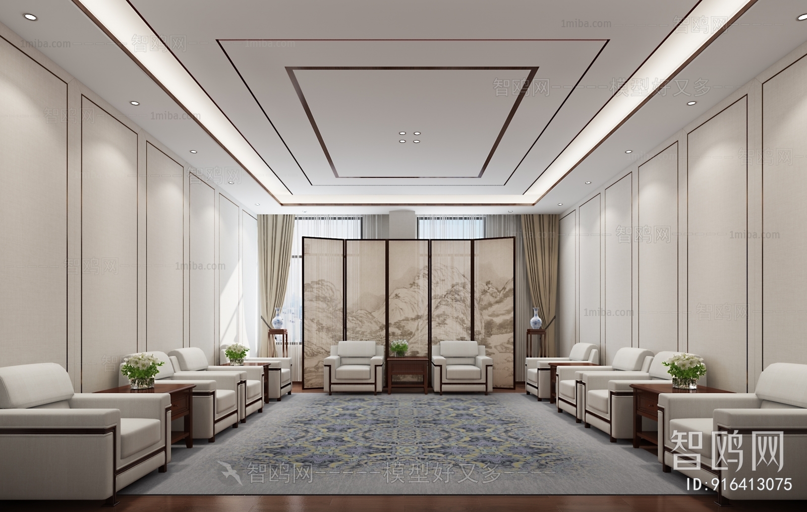 New Chinese Style Reception Room