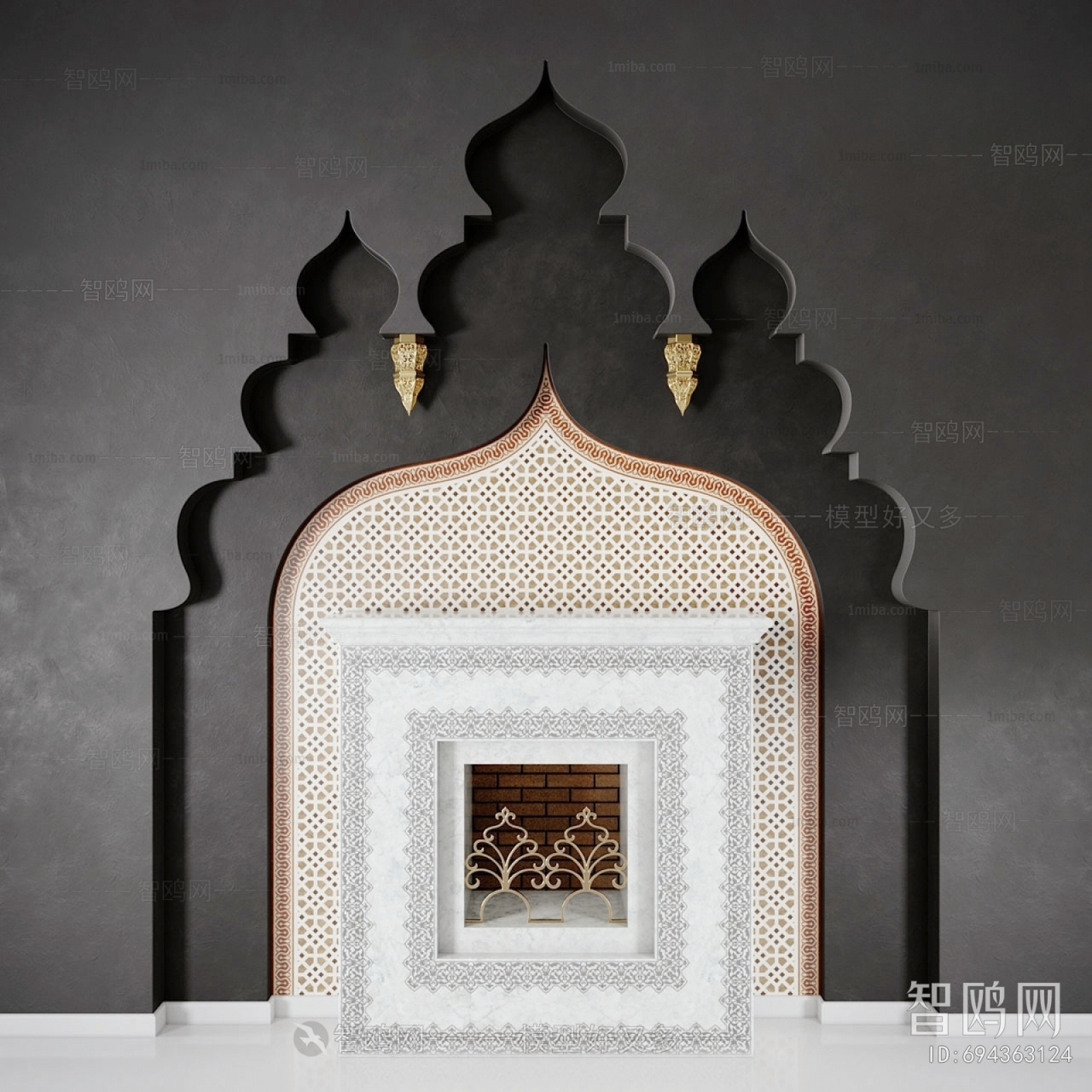 伊斯兰风格欧式古典壁炉