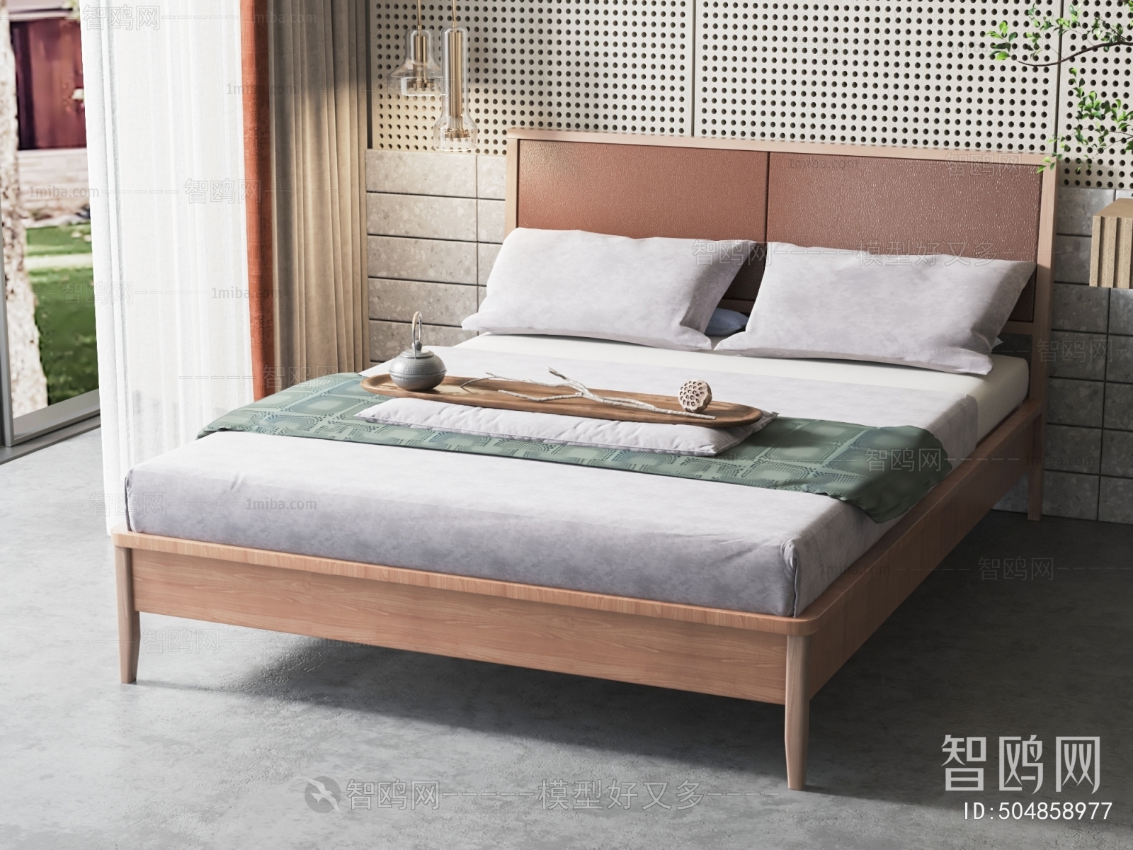 New Chinese Style Double Bed