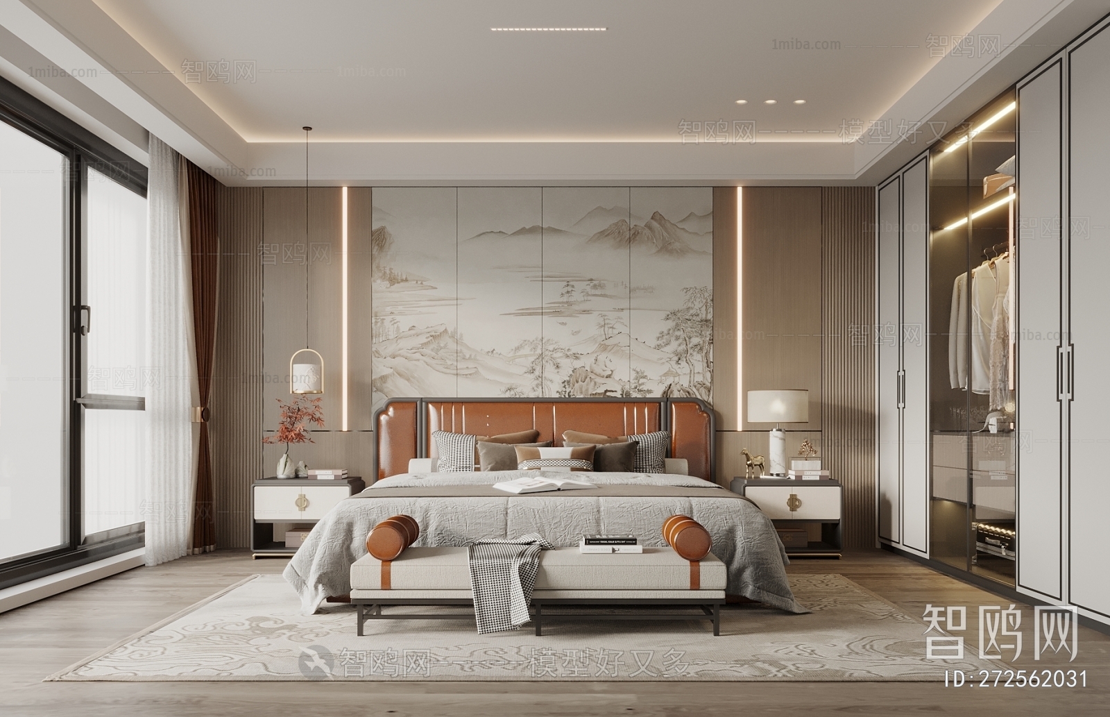 New Chinese Style Bedroom