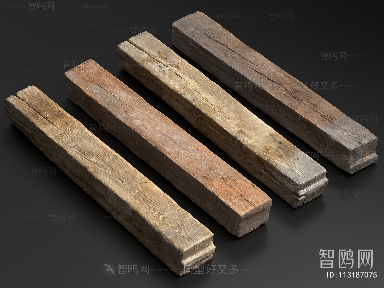 现代木梁 木材 柱子