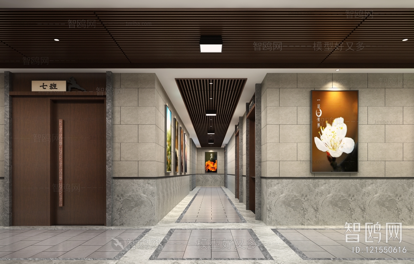 New Chinese Style Corridor Elevator Hall