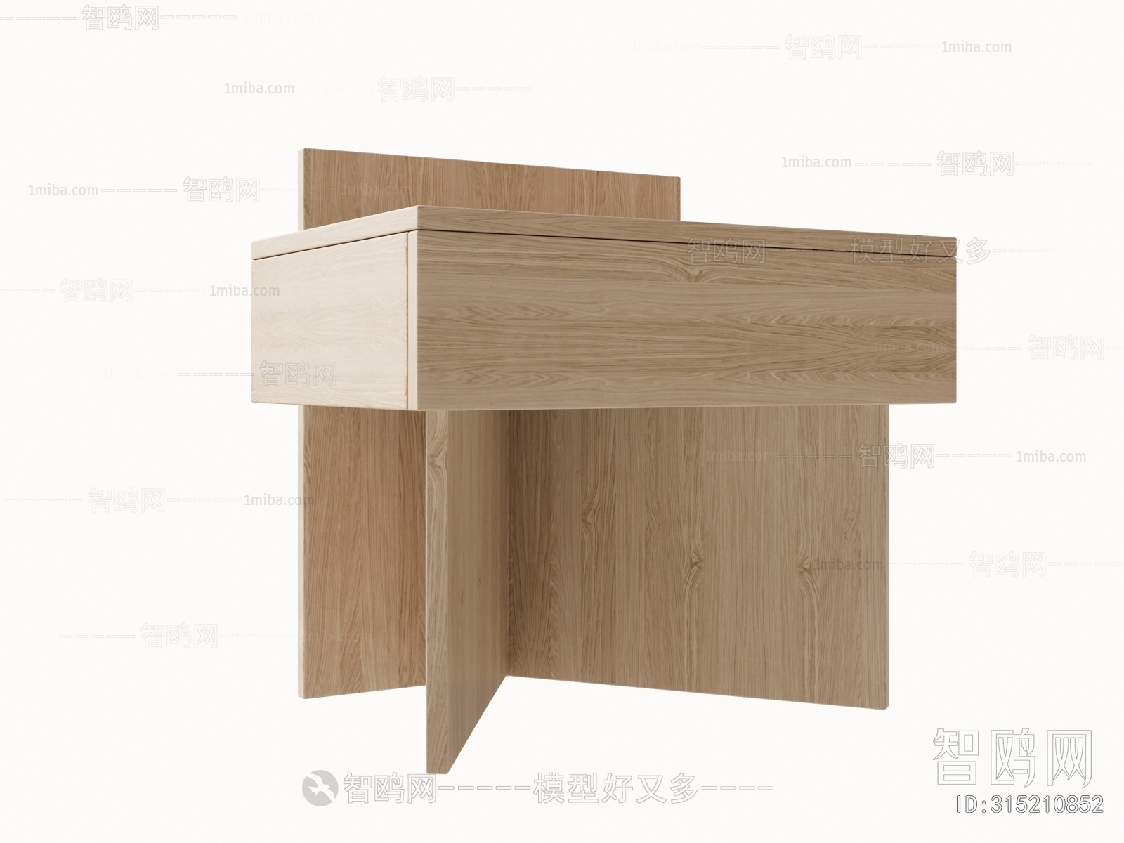 现代实木床头柜