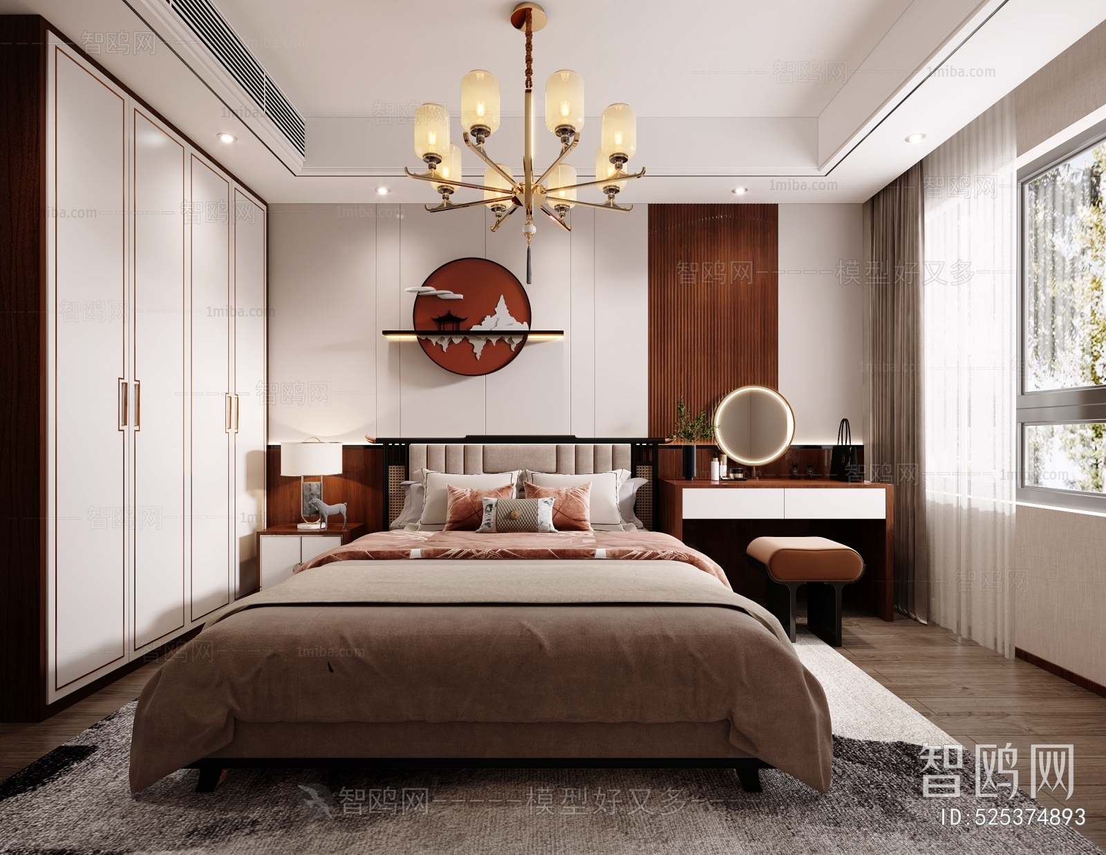 New Chinese Style Bedroom