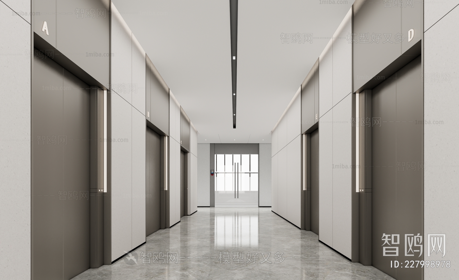 Modern Office Elevator Hall