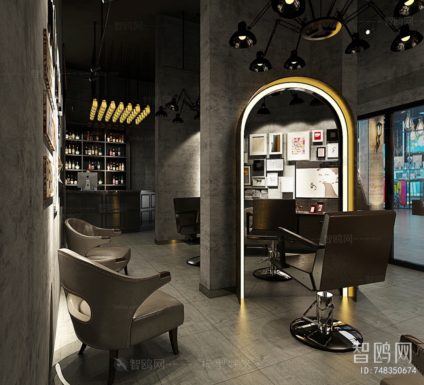 Industrial Style Barbershop