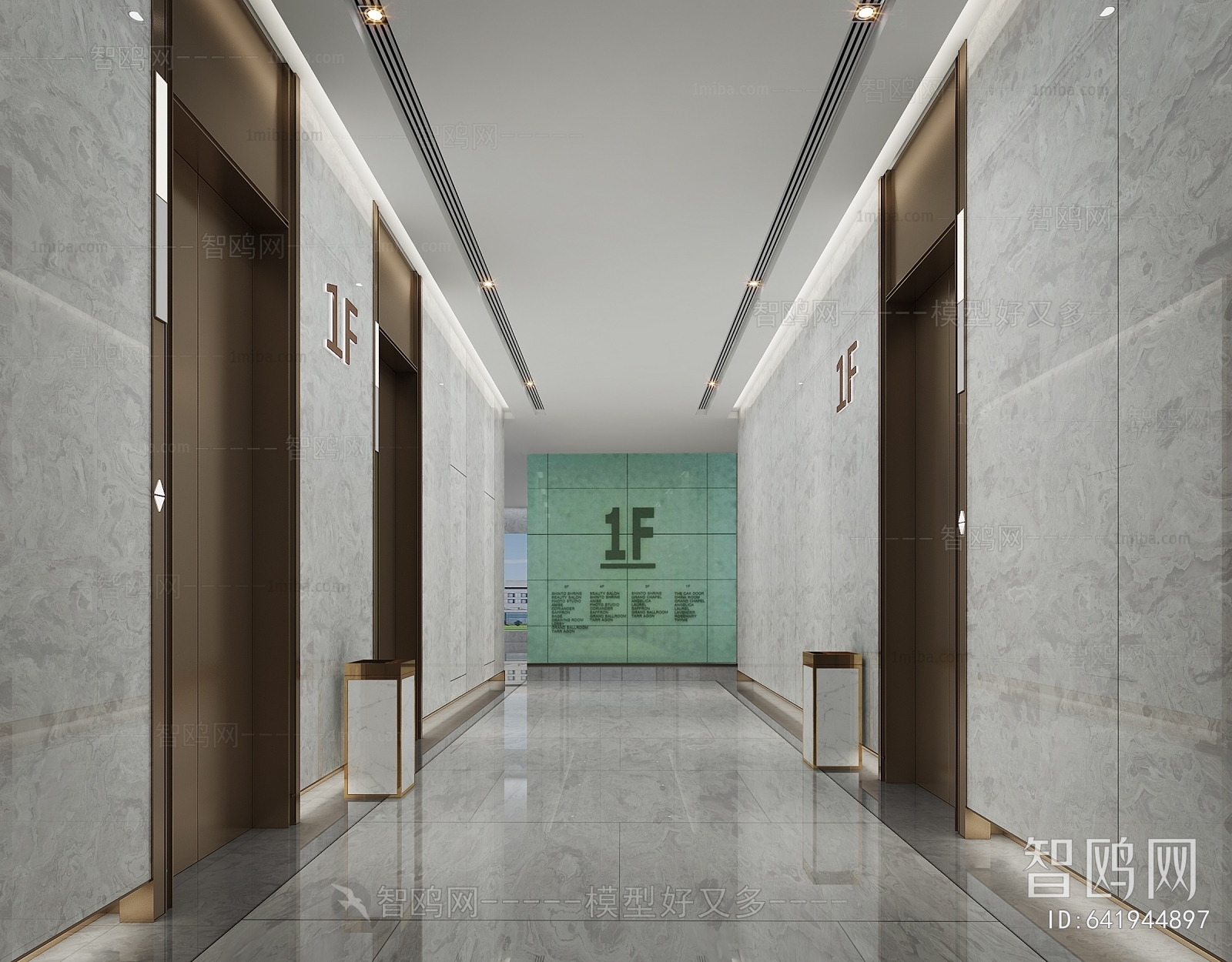 Modern Office Elevator Hall