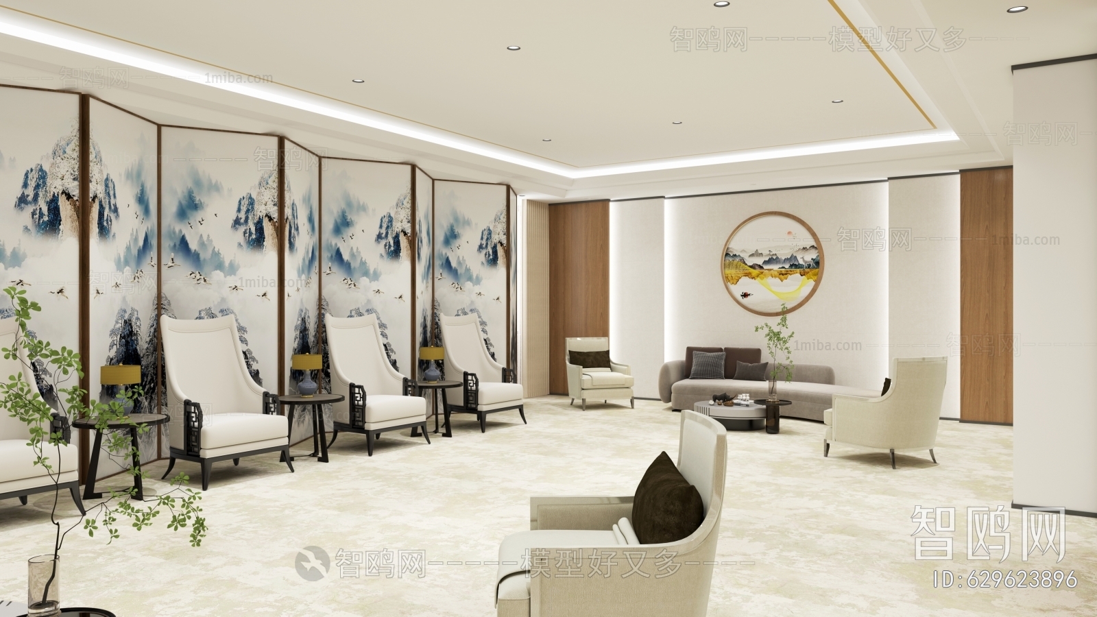 New Chinese Style Reception Room