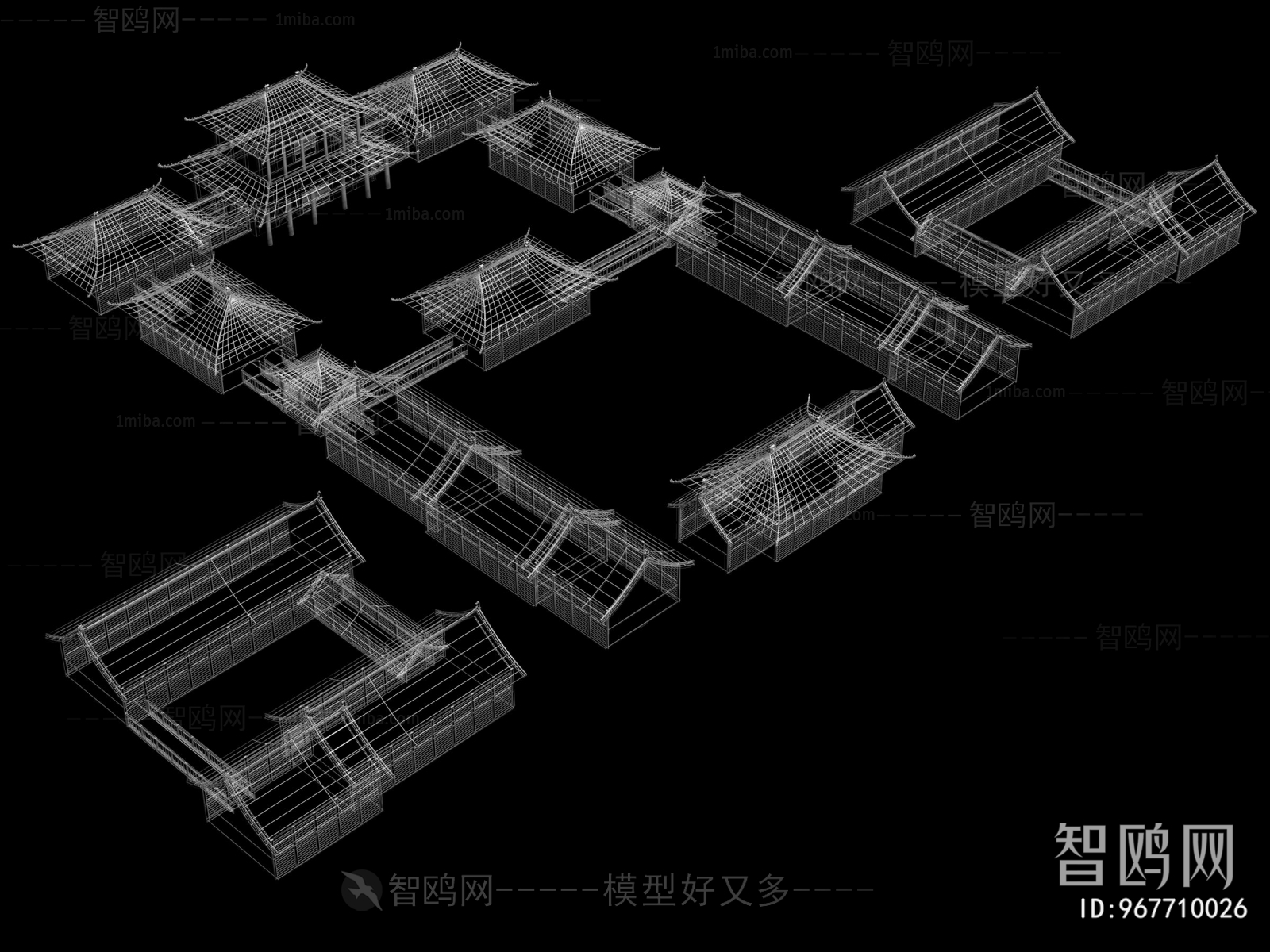 New Chinese Style Ancient Architectural Buildings