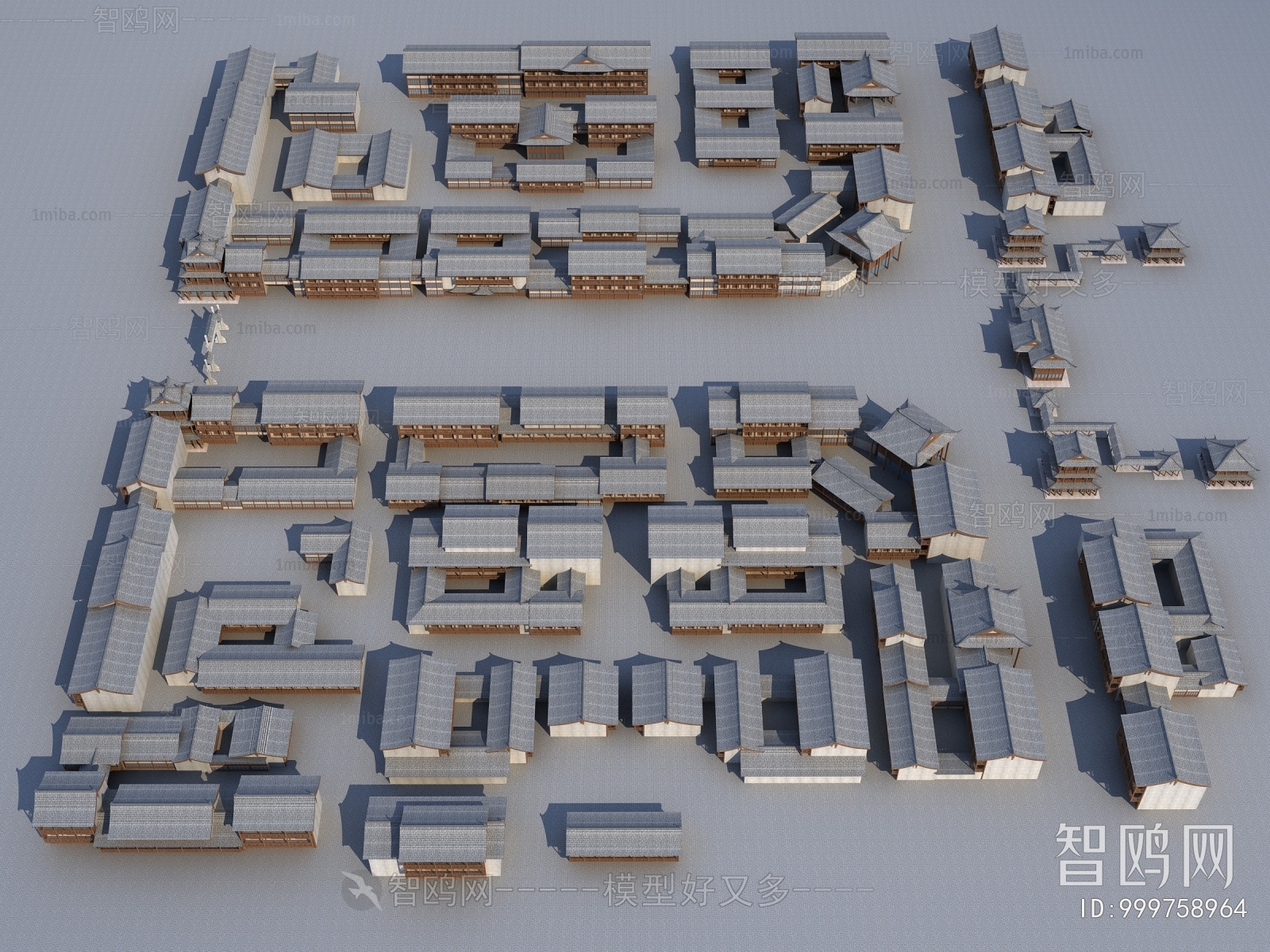 新中式古建鸟瞰规划