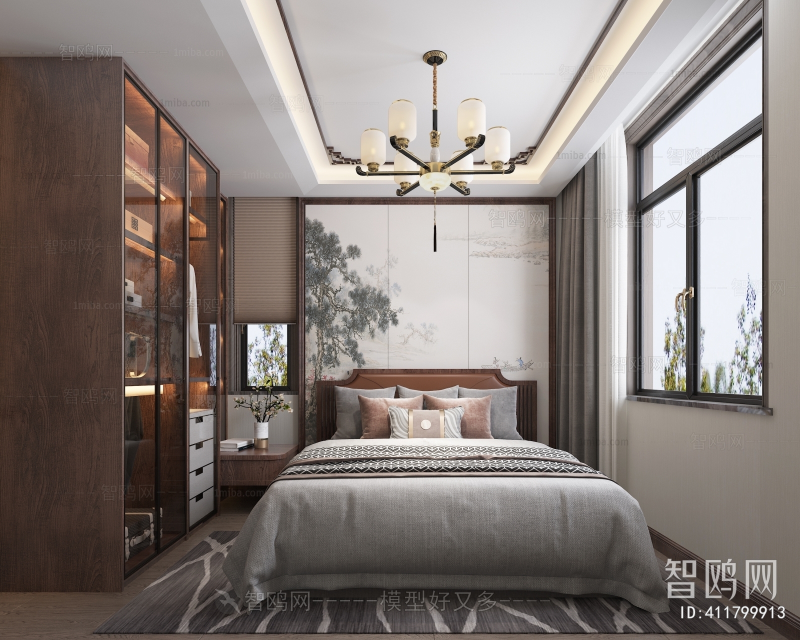 New Chinese Style Bedroom