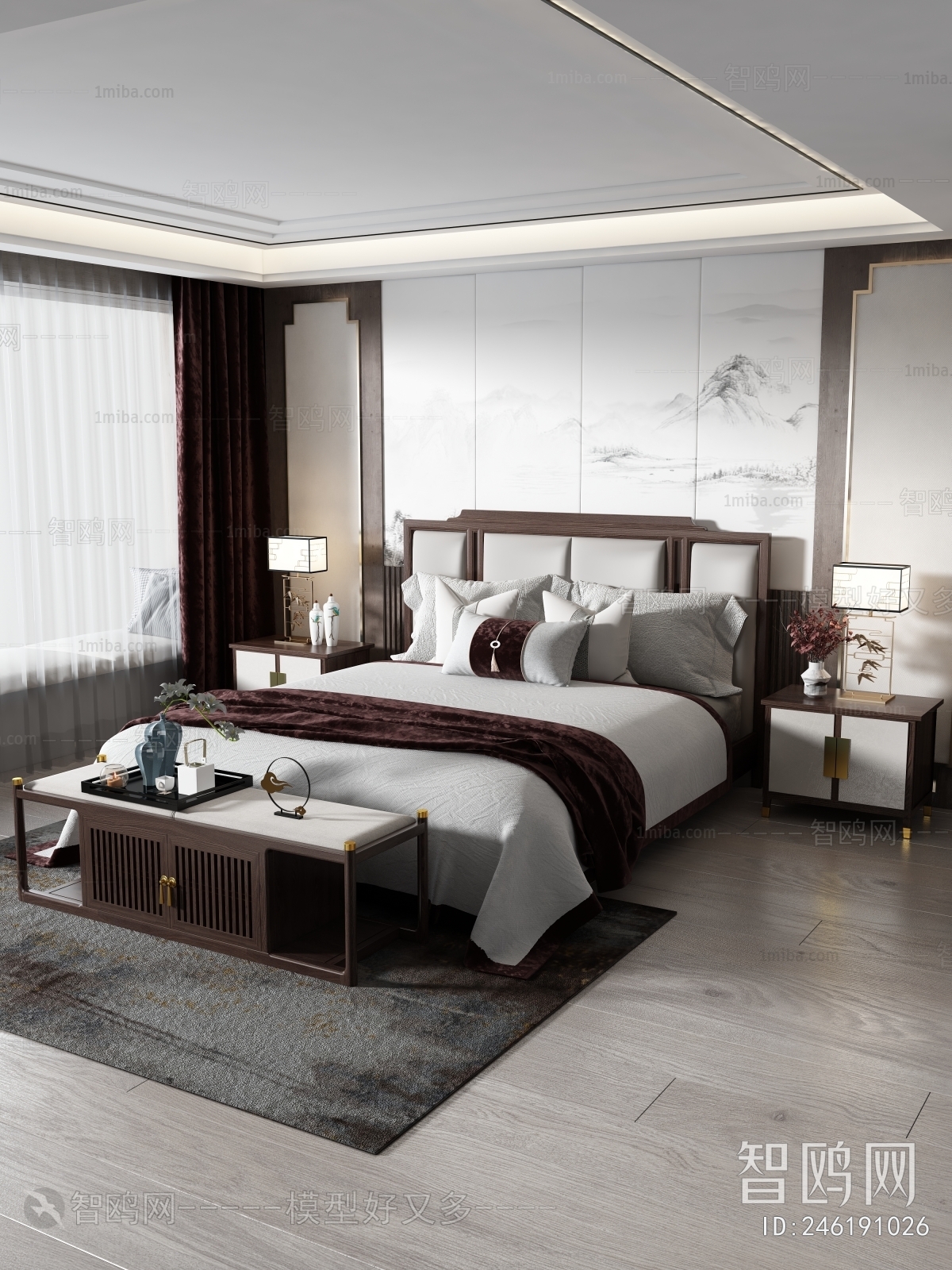 New Chinese Style Bedroom