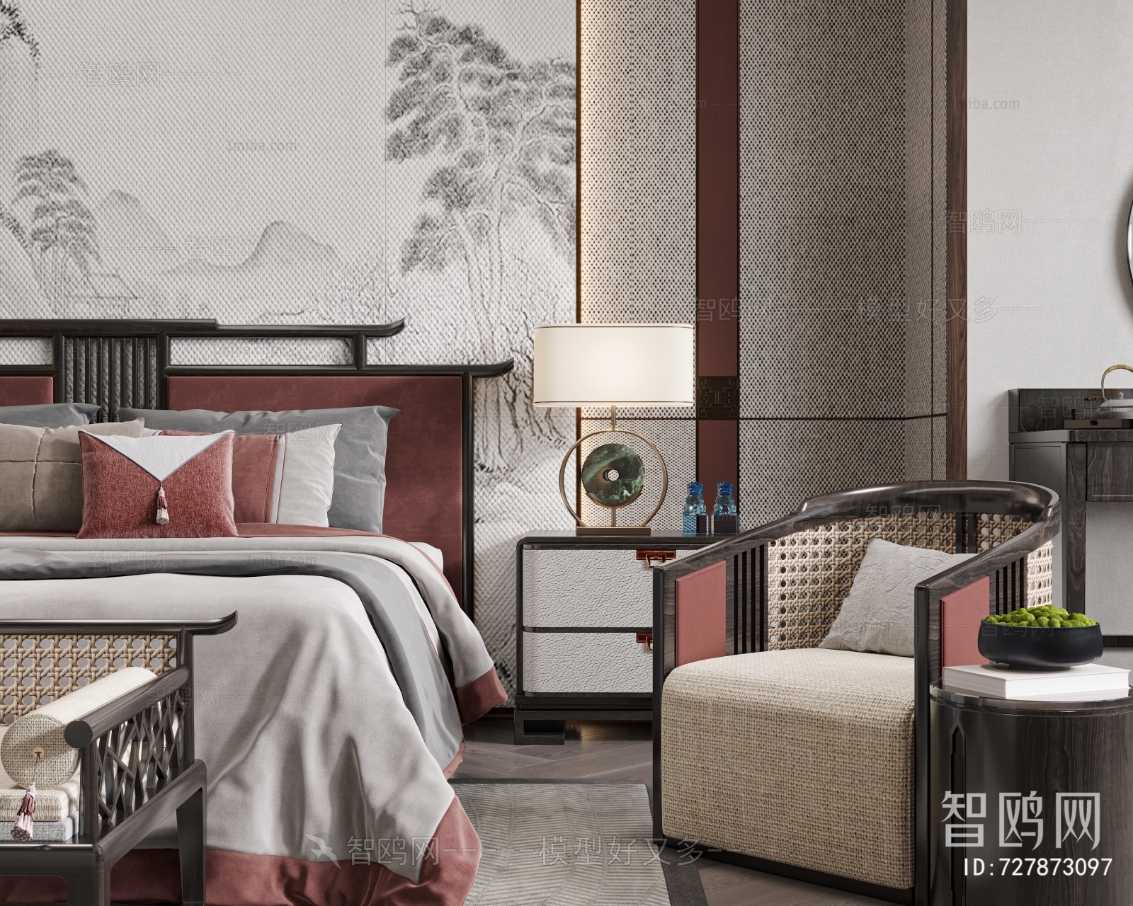 New Chinese Style Bedroom